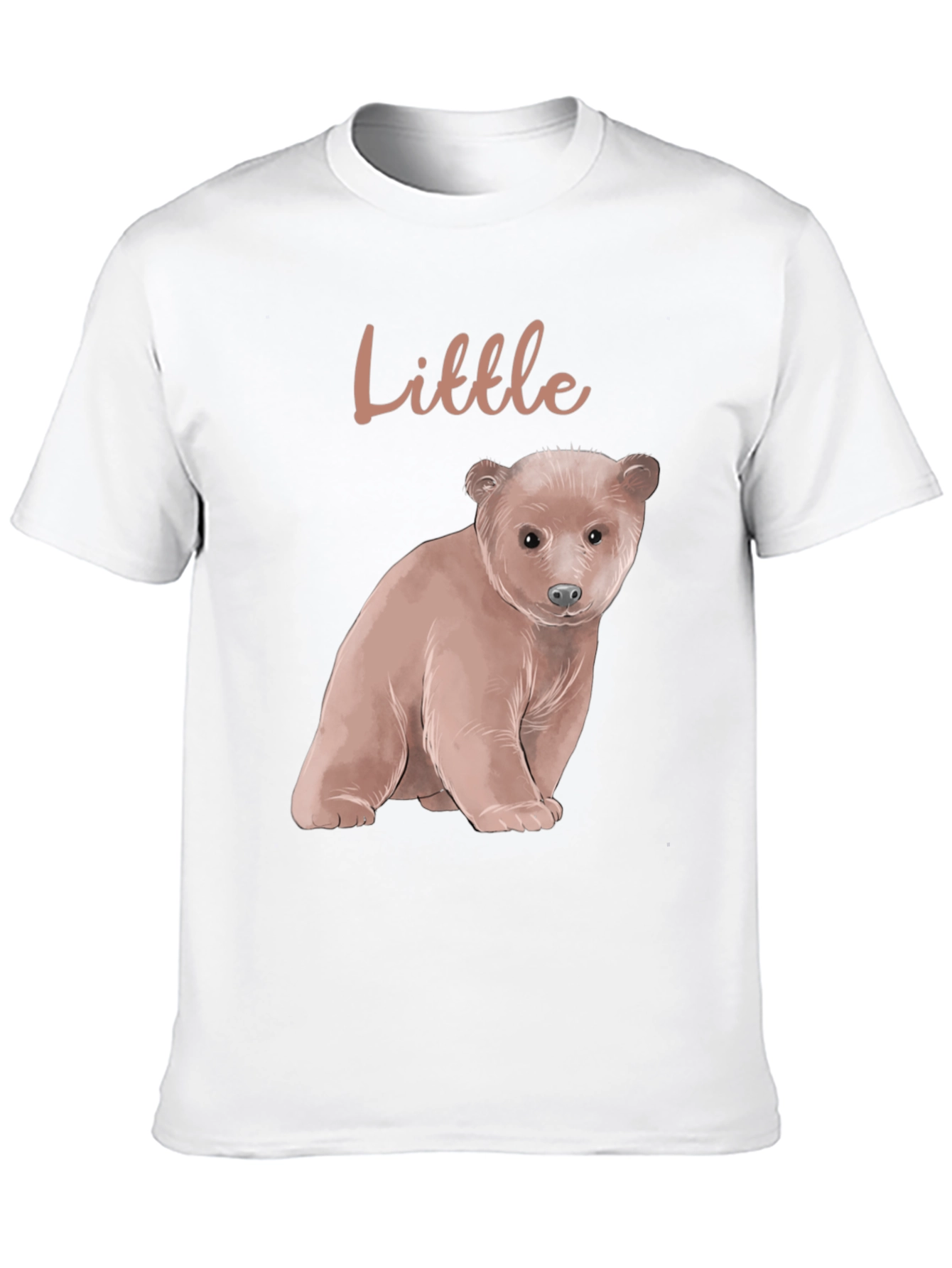 Little Bear Graphic Tee - Black Cotton Blend Shirt