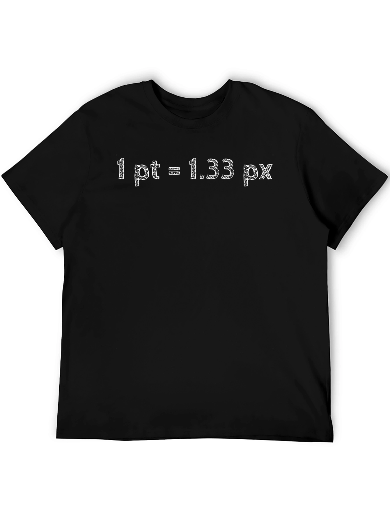 1 pt = 1.33 px Black Graphic Tee