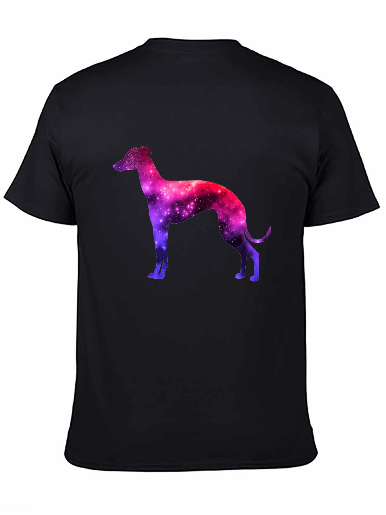 Galaxy Greyhound Graphic Tee - Stylish Mens Black T-Shirt