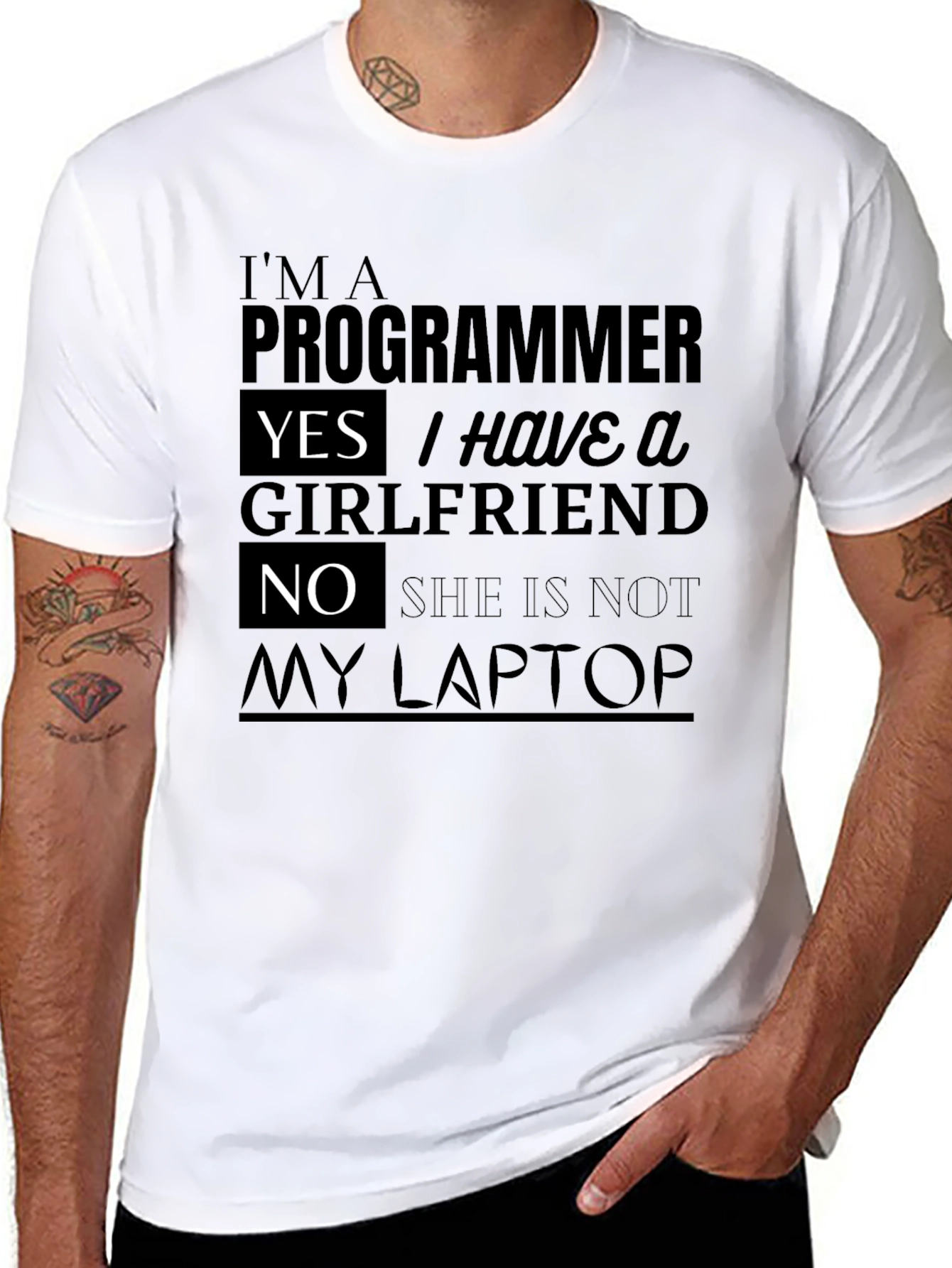 Funny Programmer T-Shirt: I Have a Girlfriend!