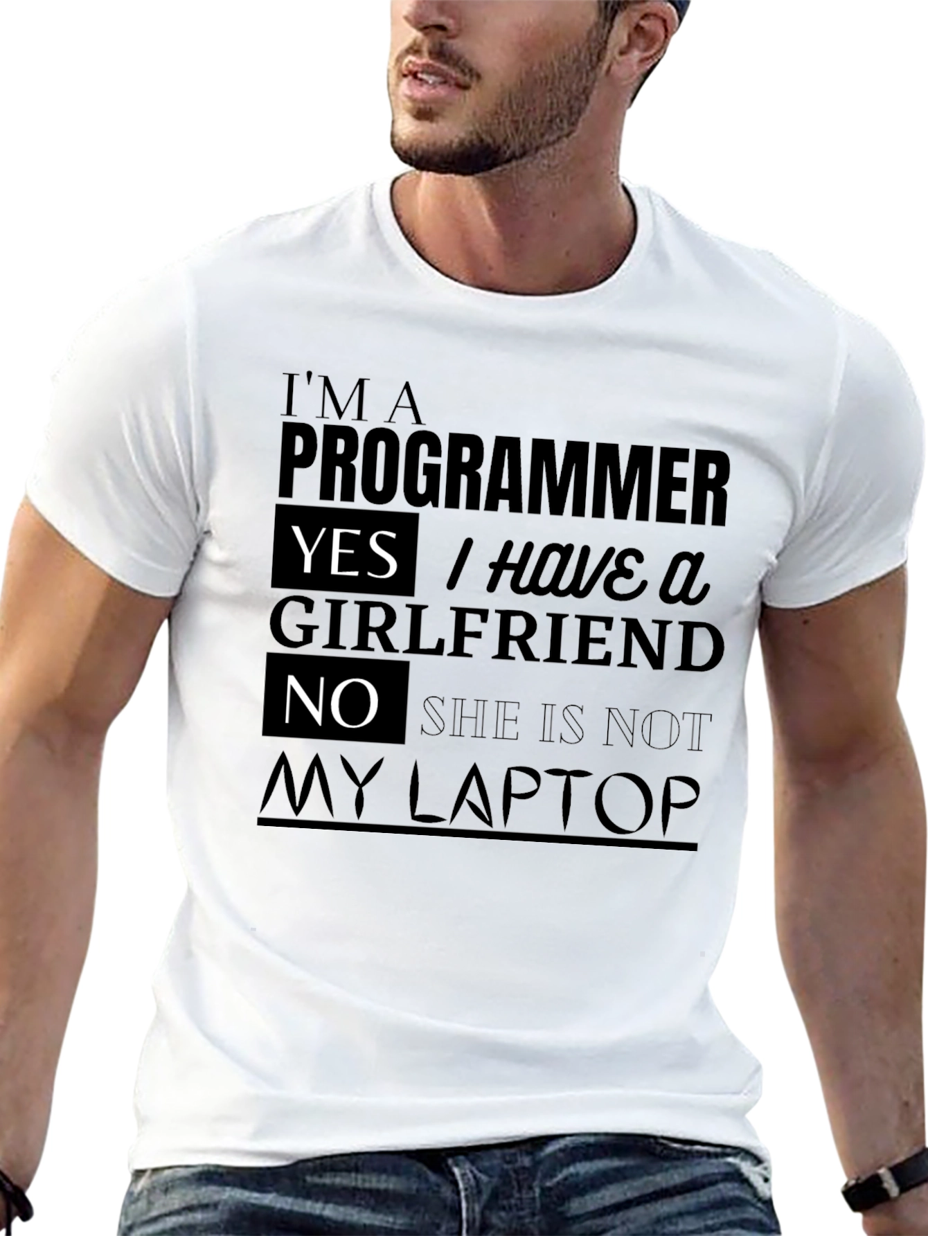 Funny Programmer T-Shirt: I Have a Girlfriend!