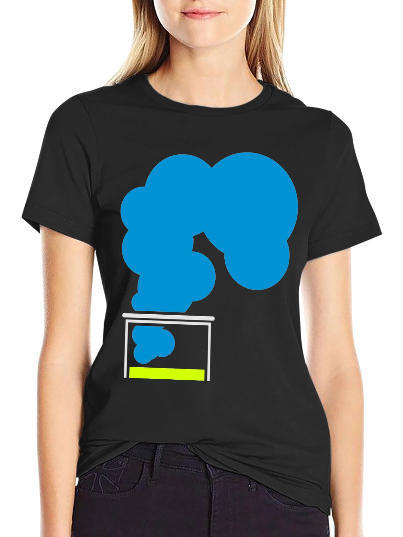 Abstract Cloud in Box Graphic Tee
