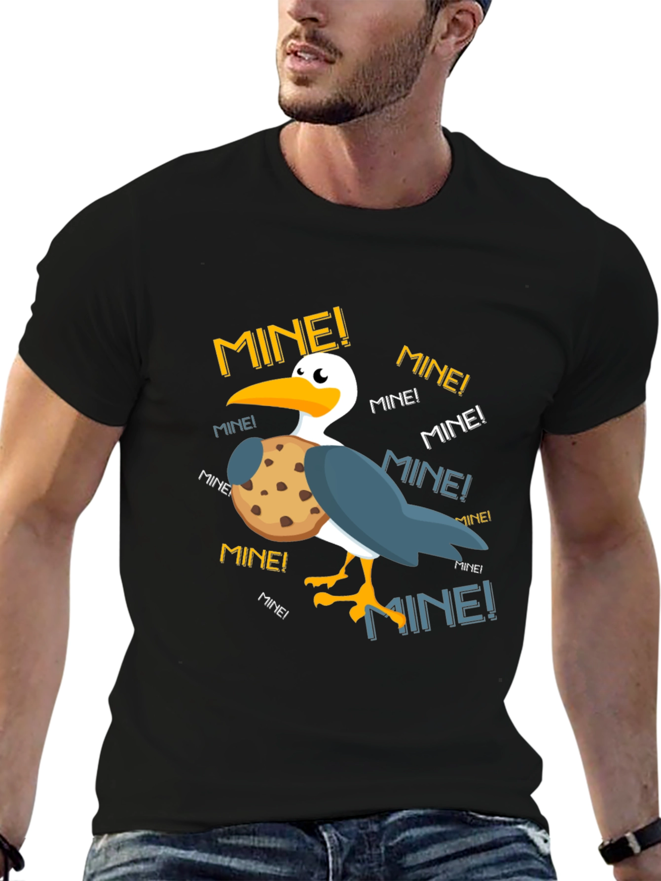 Funny Pelican Mine! Cookie Graphic T-Shirt