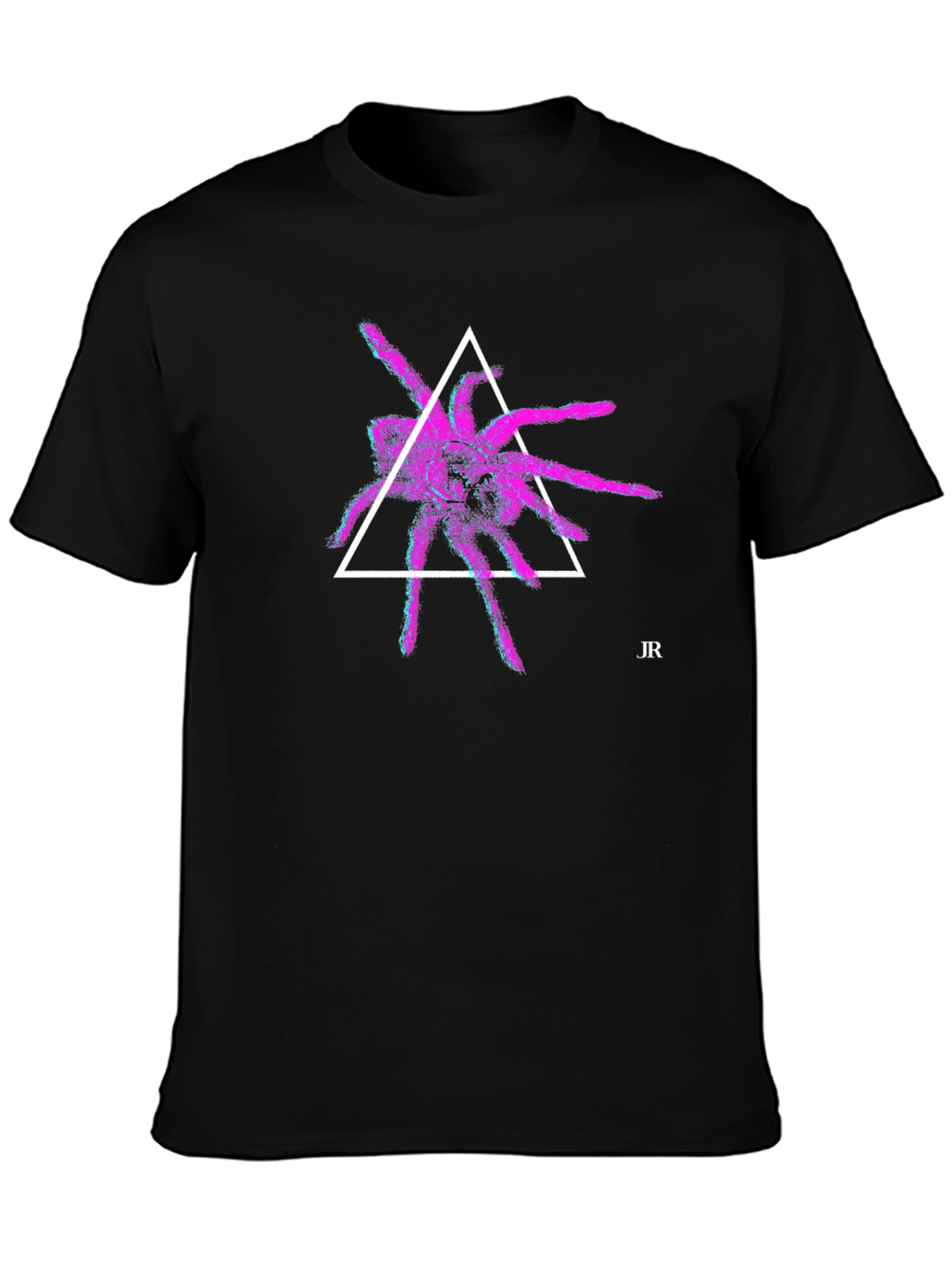 Geometric Spider Graphic Tee - Modern Black T-Shirt
