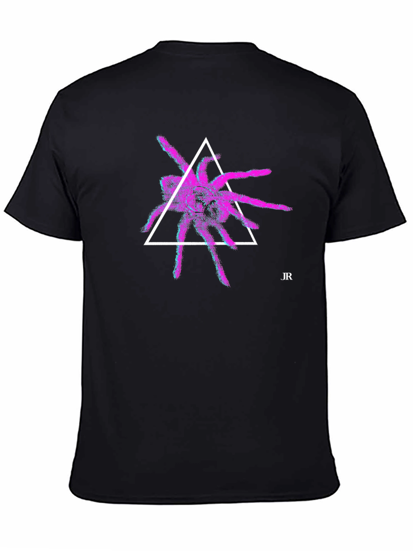 Geometric Spider Graphic Tee - Modern Black T-Shirt