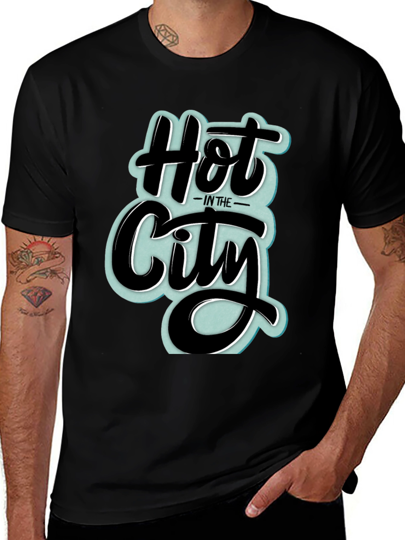 Hot in the City Graphic T-Shirt - Black