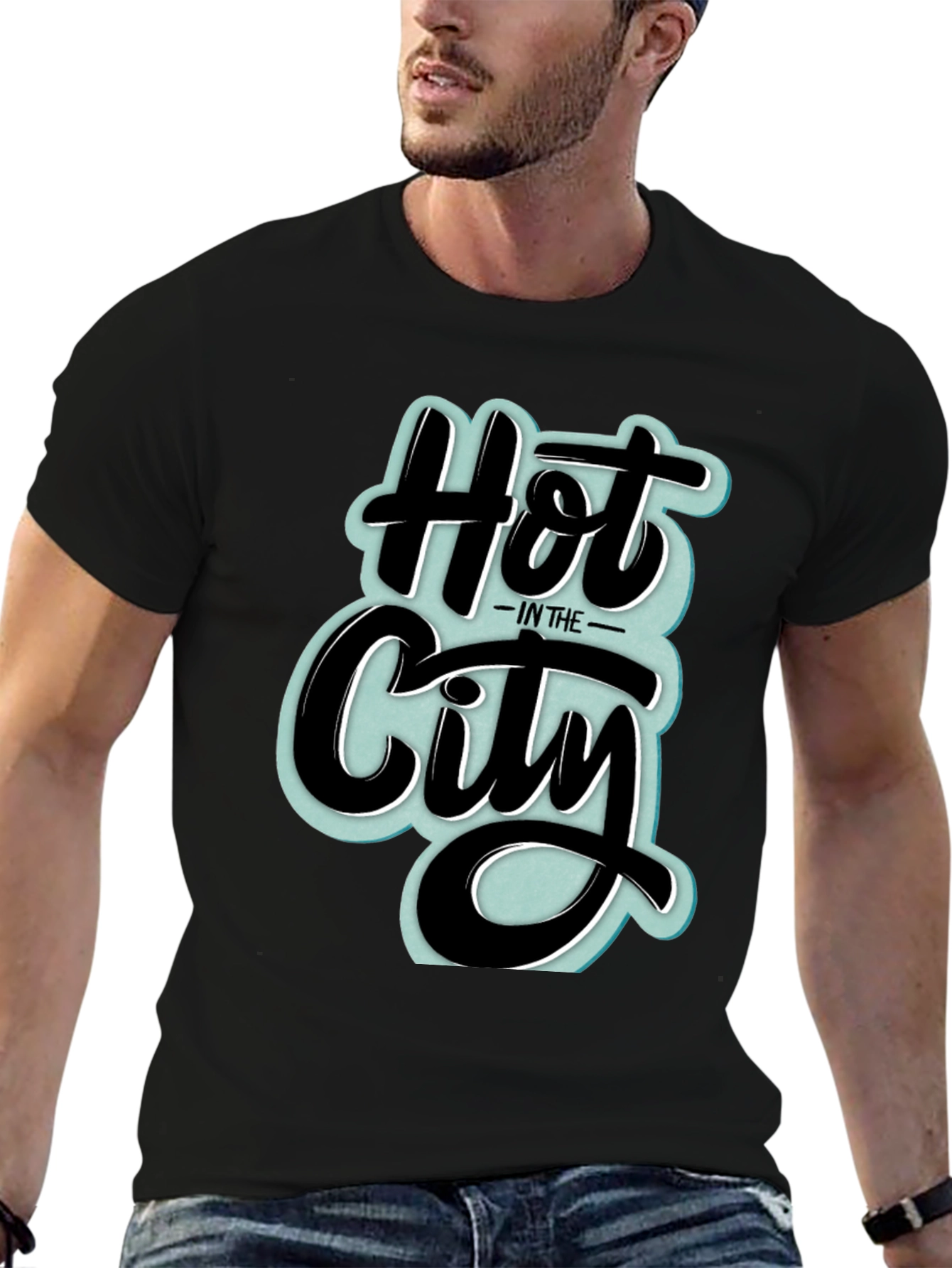 Hot in the City Graphic T-Shirt - Black