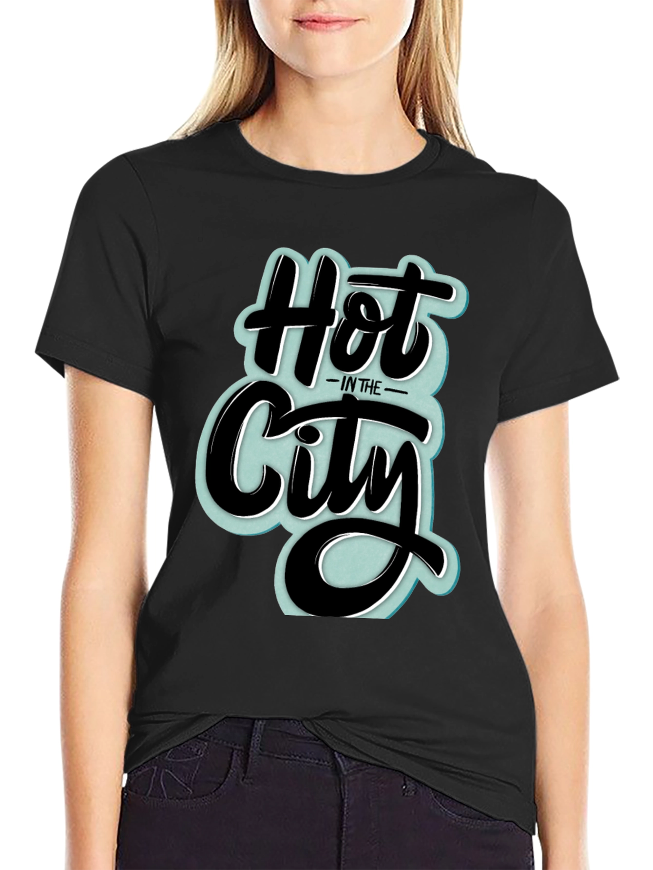Hot in the City Graphic T-Shirt - Black