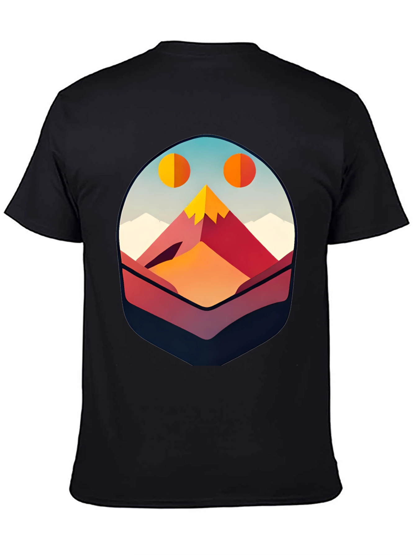 Abstract Mountain Graphic Tee - Stylish Comfort
