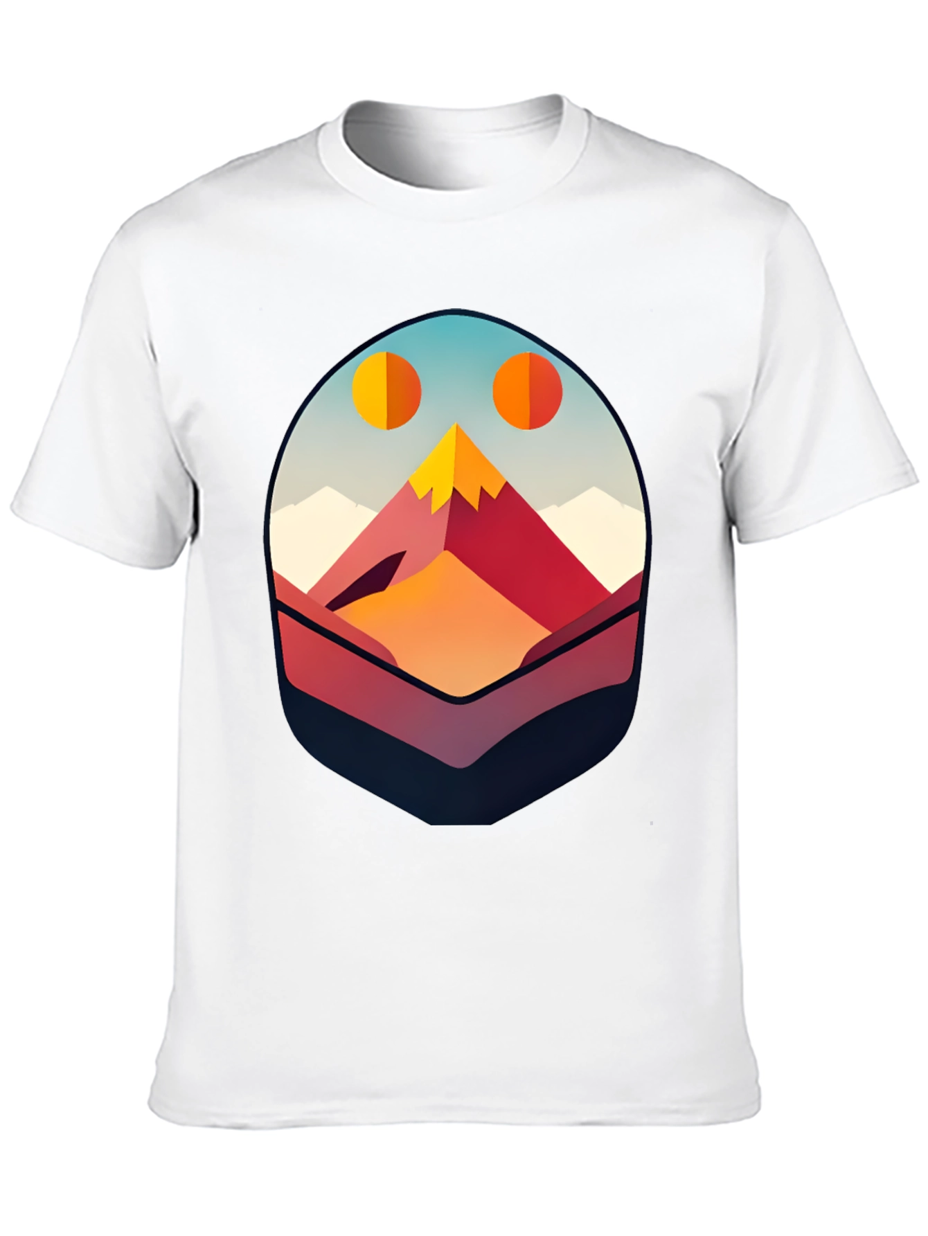 Abstract Mountain Graphic Tee - Stylish Comfort
