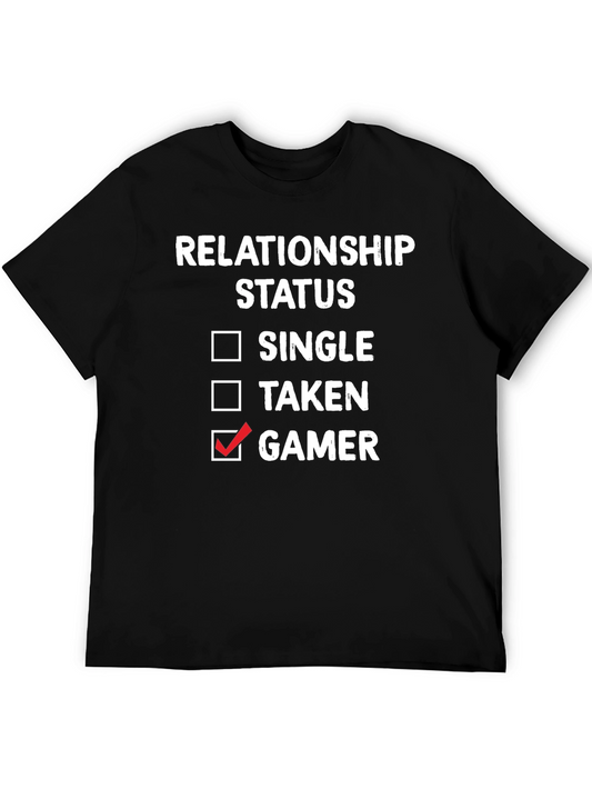 Gamer Relationship Status T-Shirt - Single Taken Gamer Tee