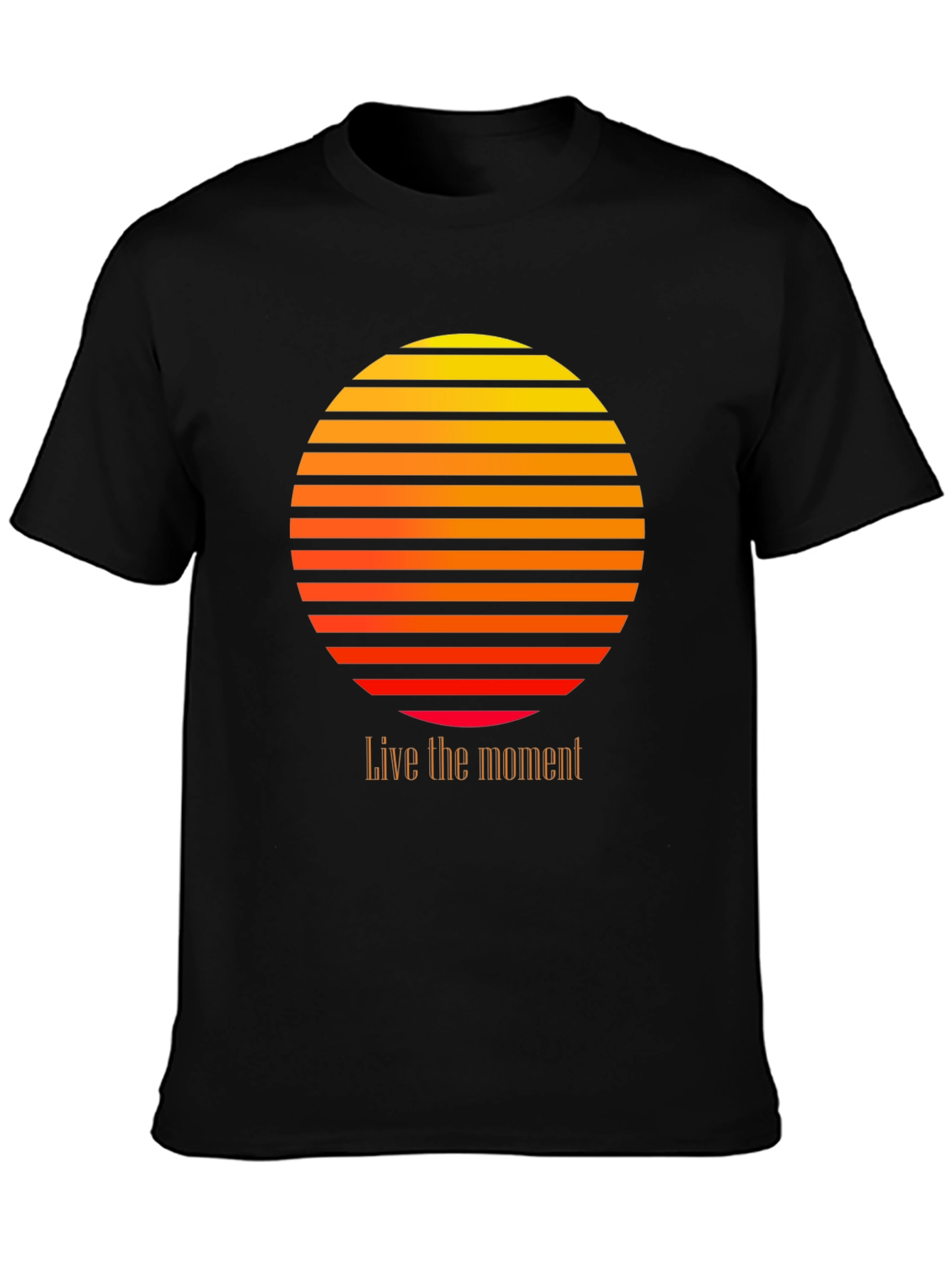 Retro Sunset Graphic Tee - Live the Moment