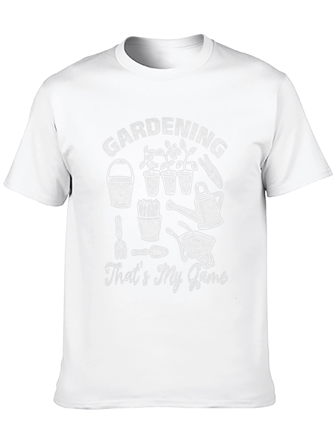 Gardening Is My Game Black Graphic T-Shirt