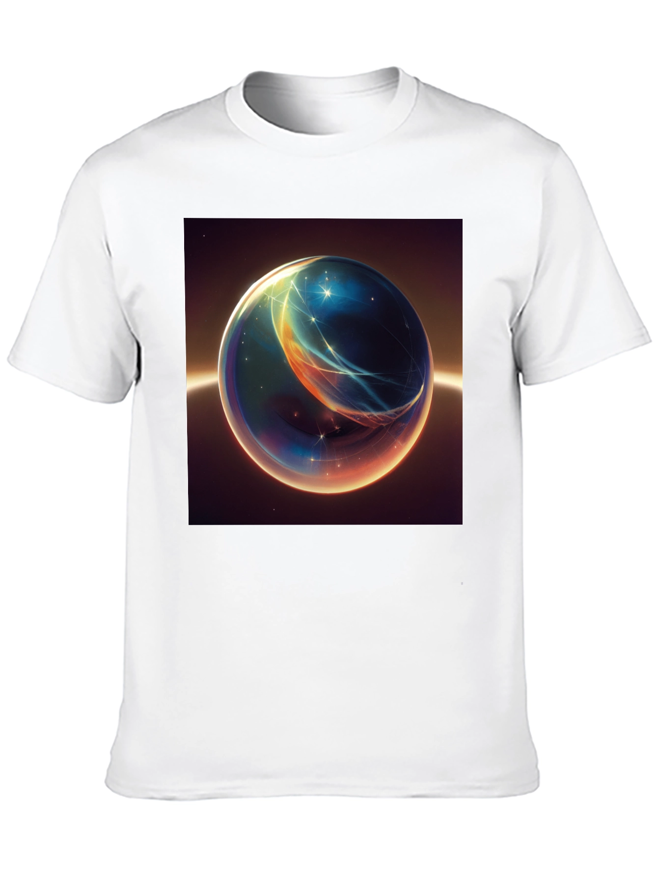 Abstract Space Orb Graphic T-Shirt