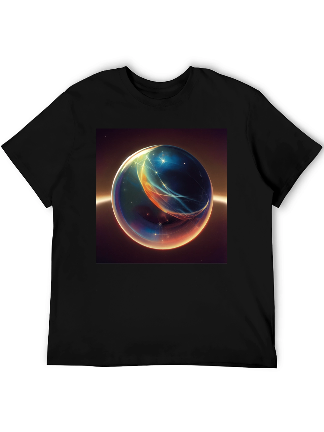 Abstract Space Orb Graphic T-Shirt