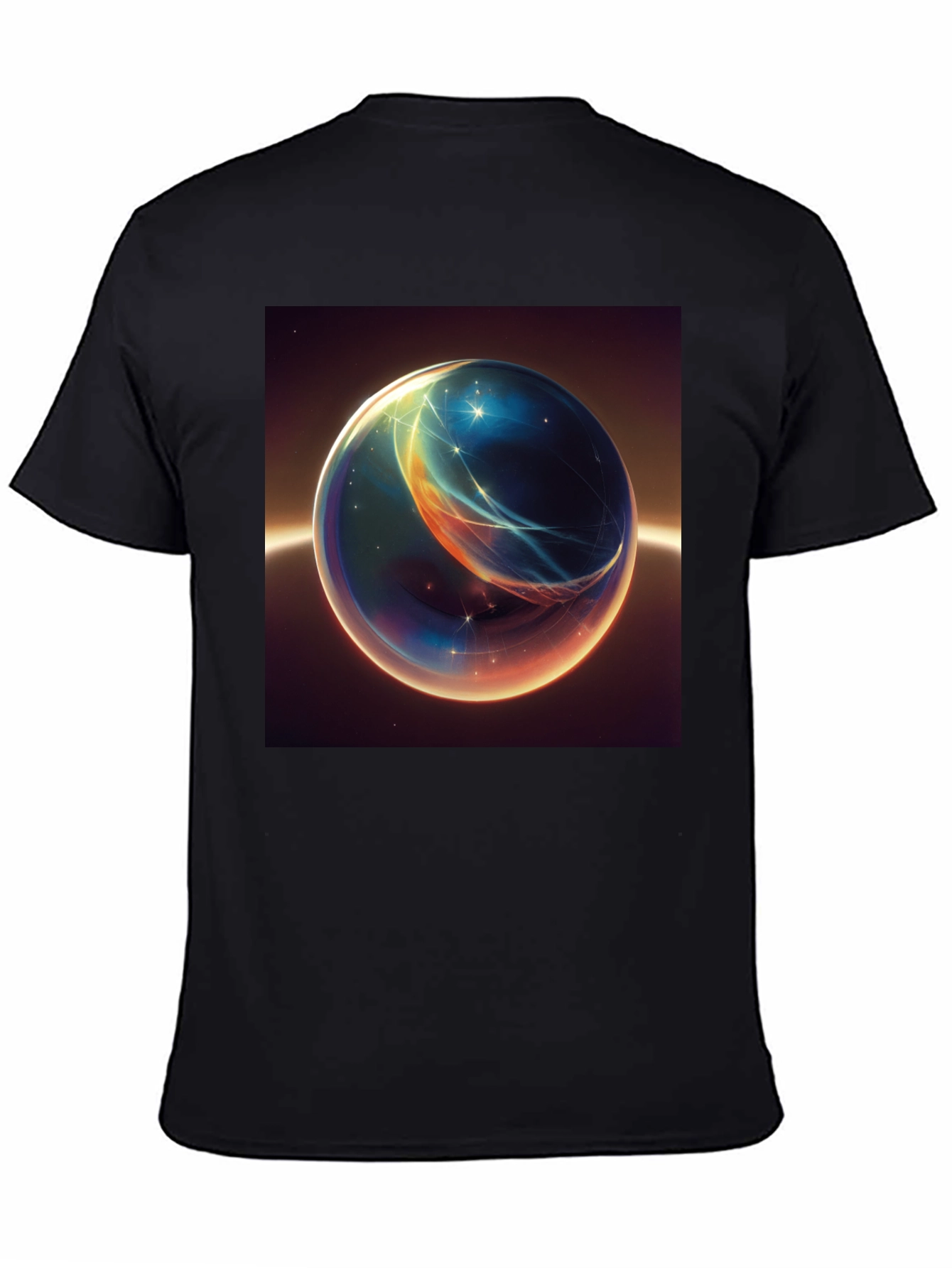Abstract Space Orb Graphic T-Shirt