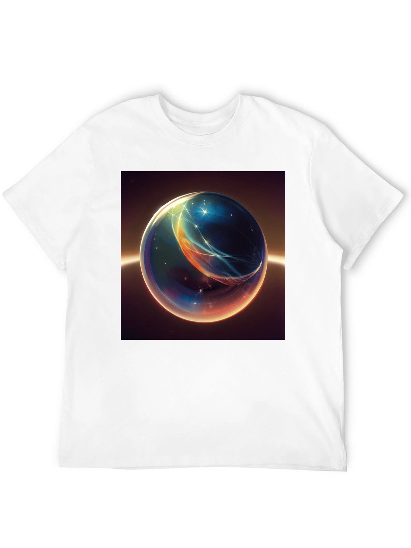 Abstract Space Orb Graphic T-Shirt