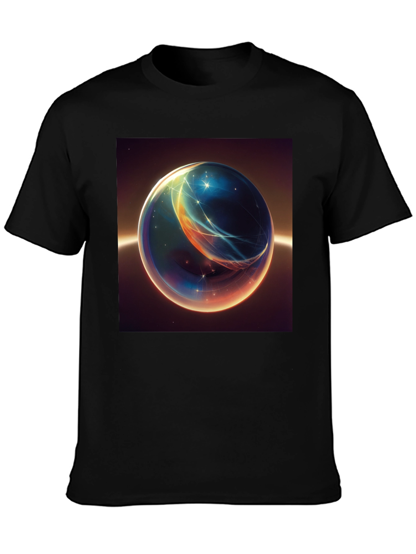 Abstract Space Orb Graphic T-Shirt