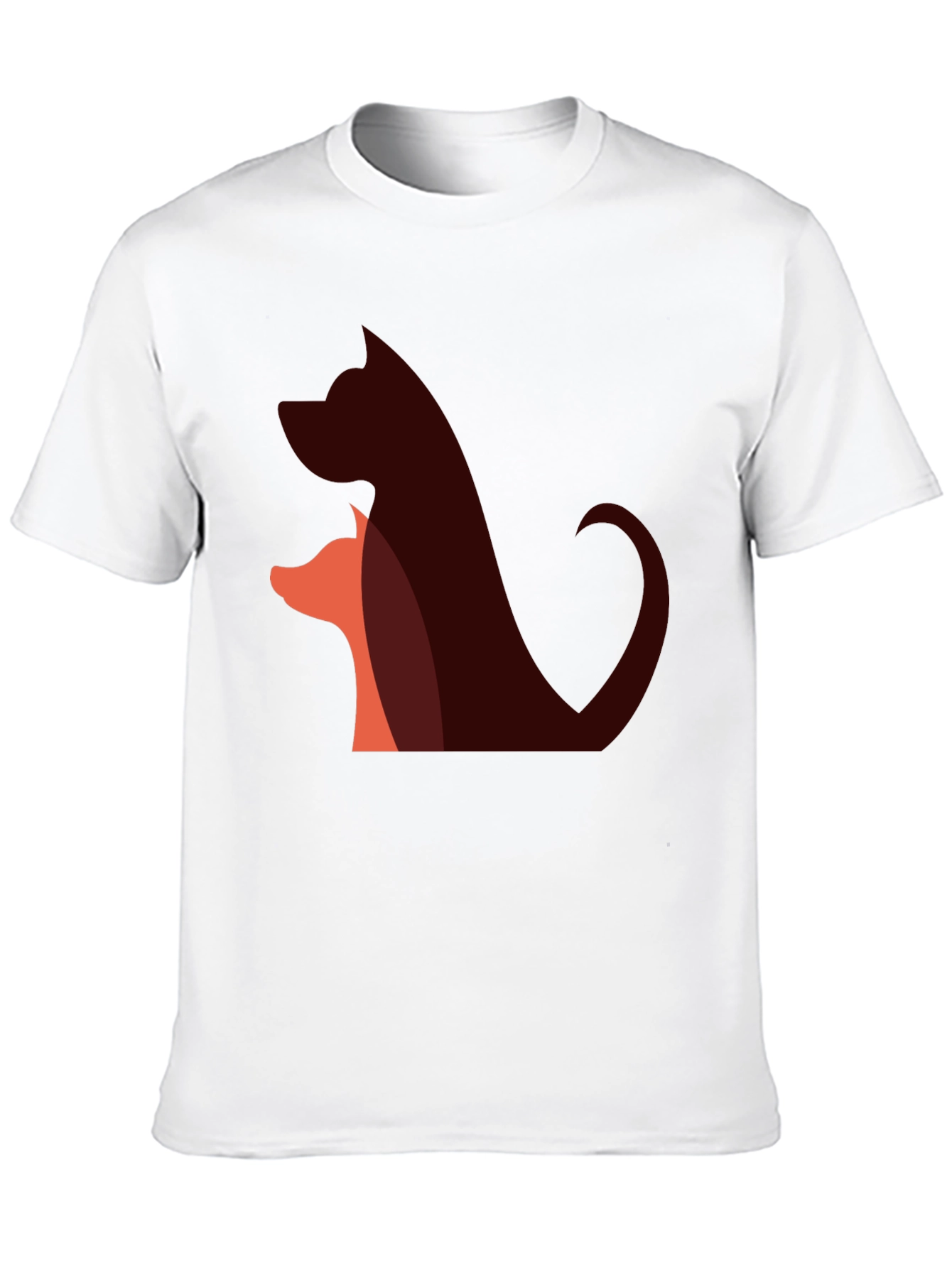 Abstract Dog & Fox T-Shirt - Black