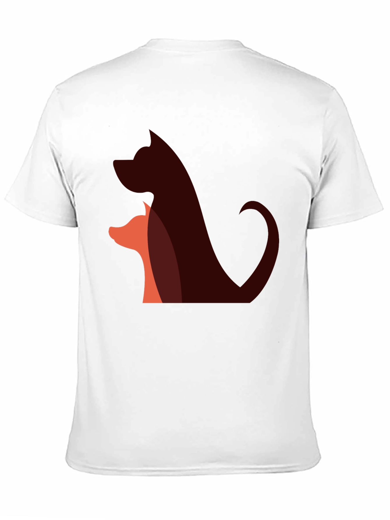 Abstract Dog & Fox T-Shirt - Black