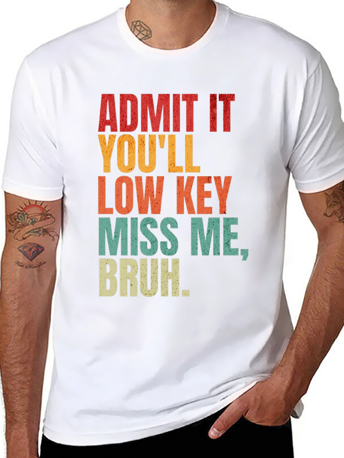Admit It Youll Miss Me Bruh Graphic Tee