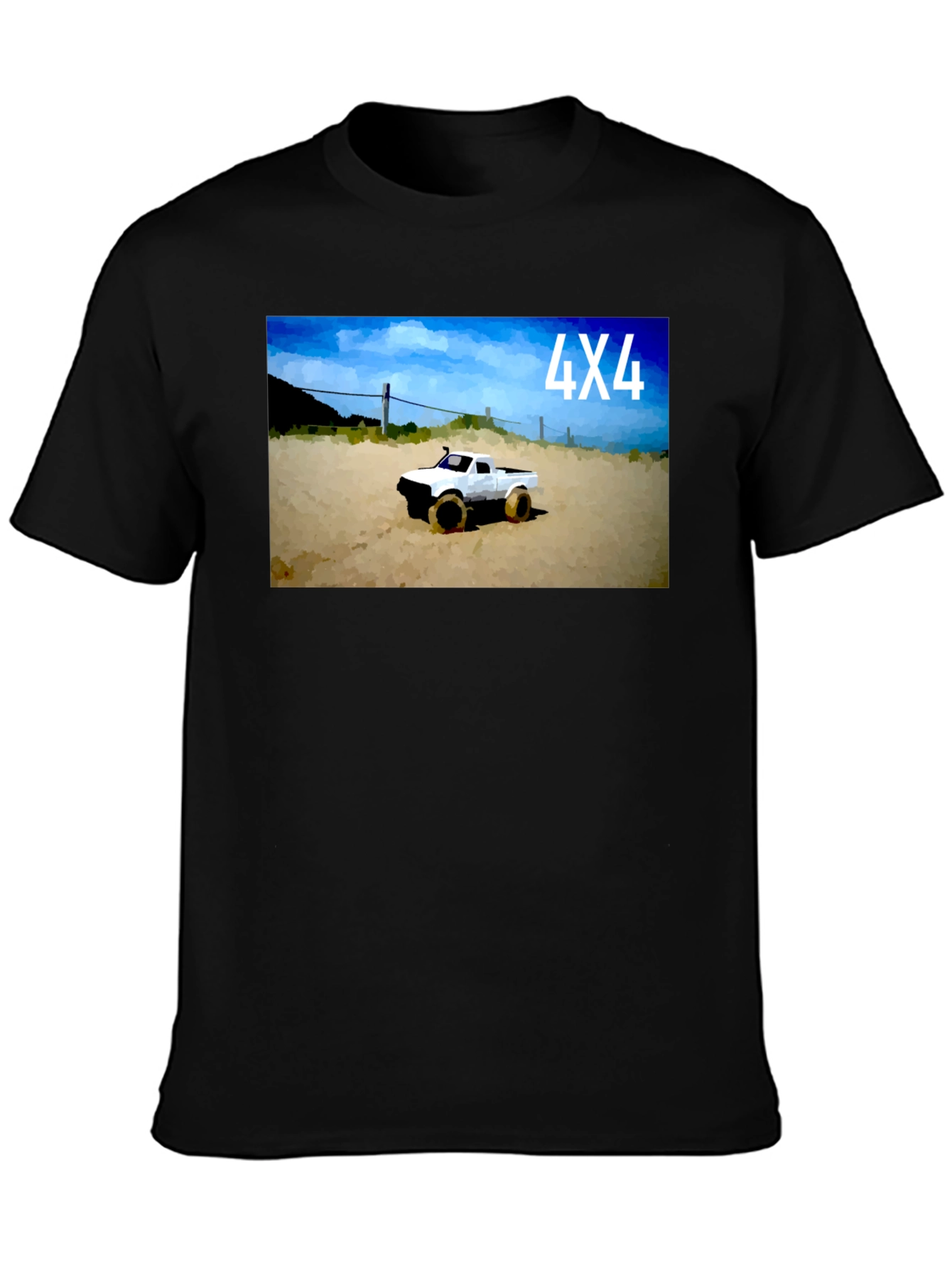 4X4 Truck Graphic Tee - Black