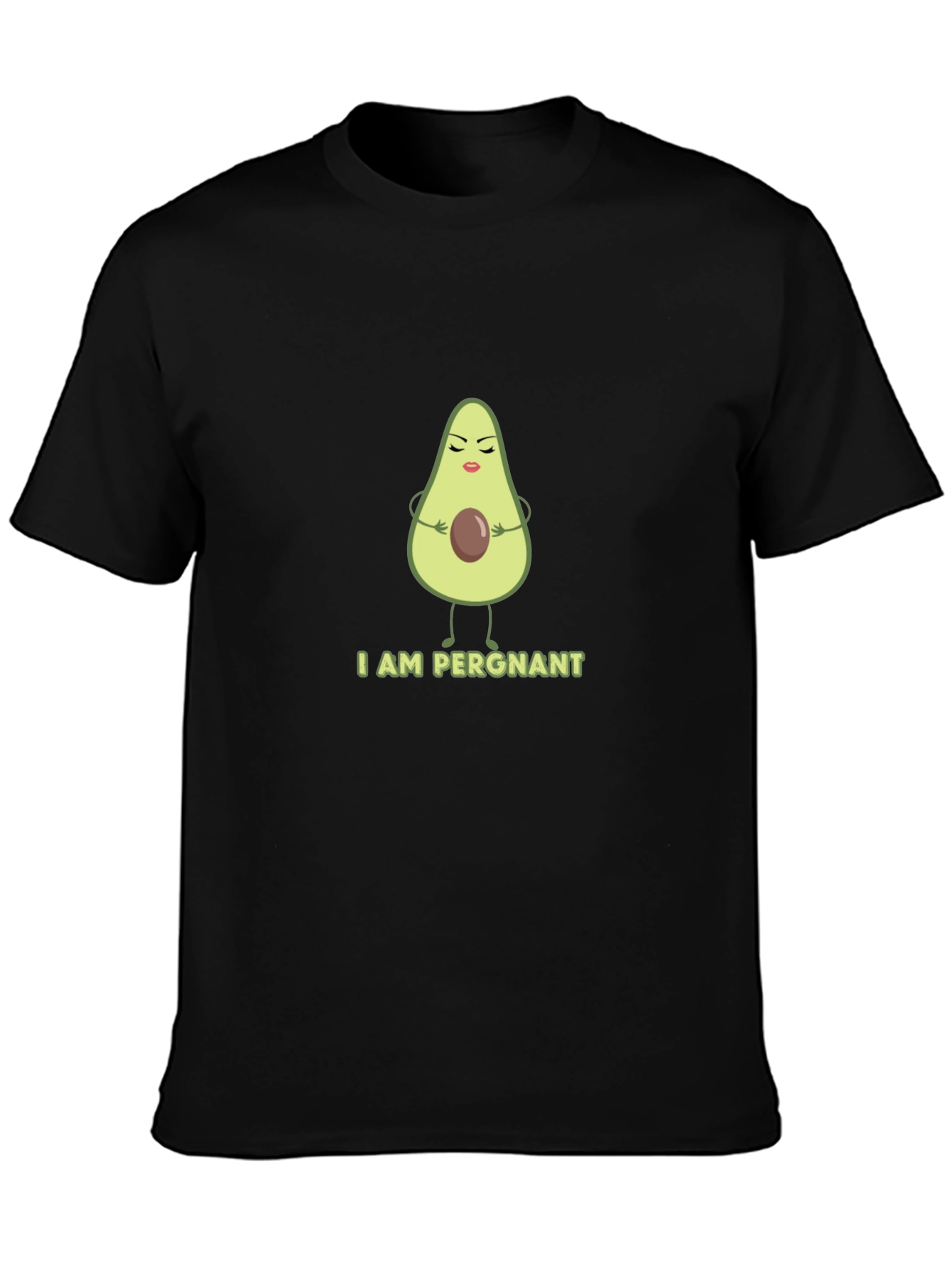Funny Avocado Pregnancy T-Shirt - I AM PERGNANT Tee