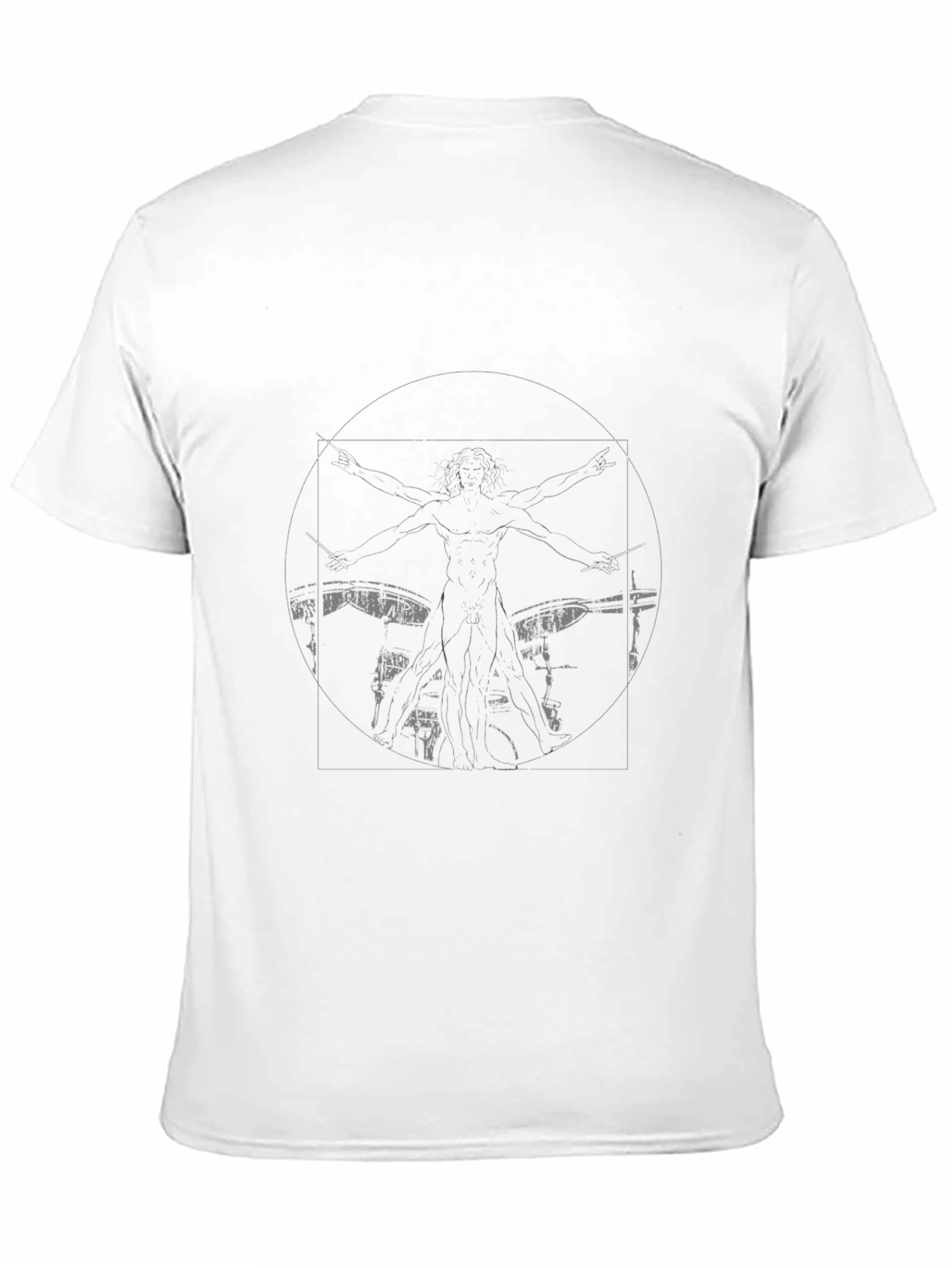 Black Graphic Tee - Drummer Print