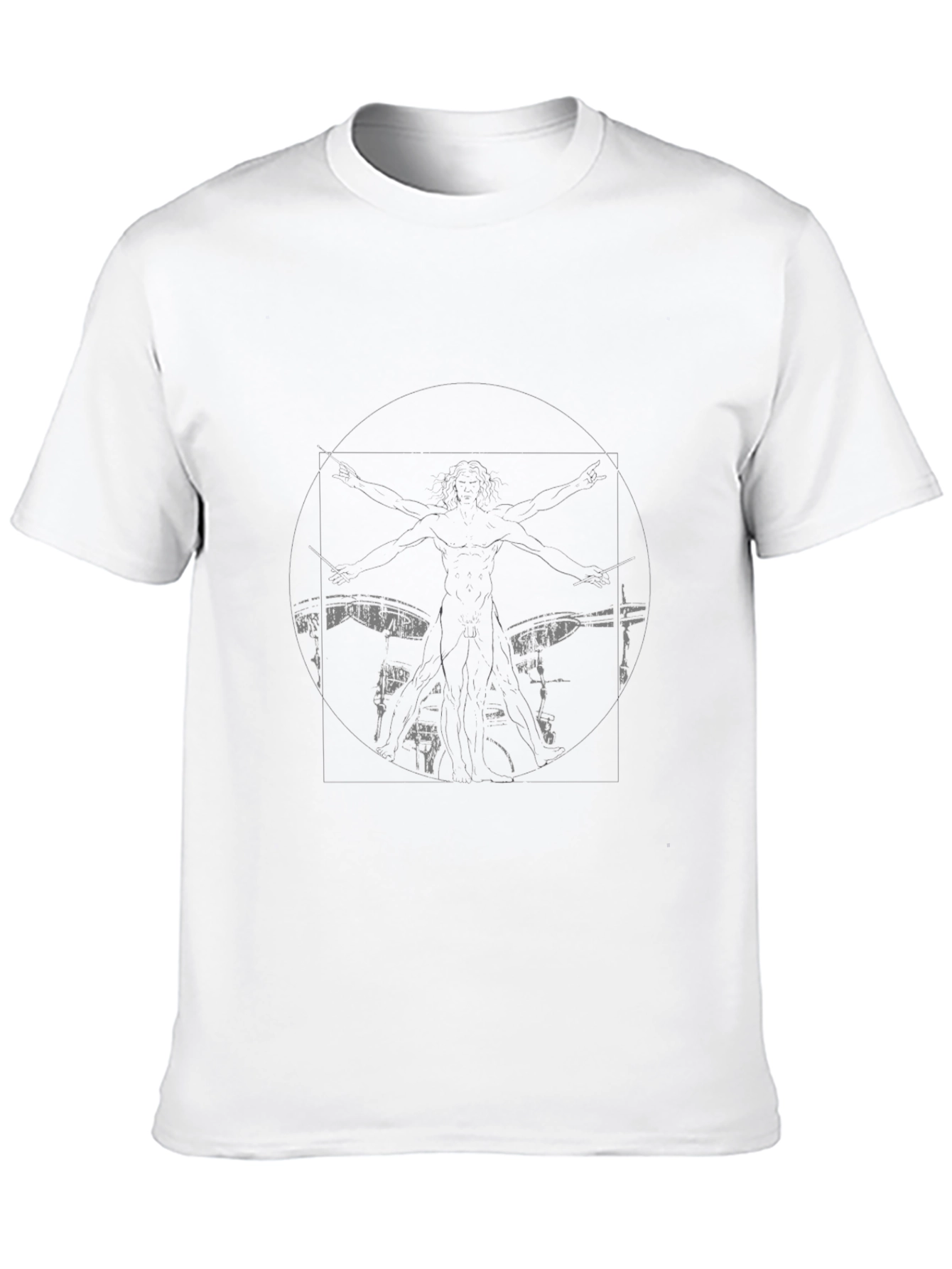 Black Graphic Tee - Drummer Print