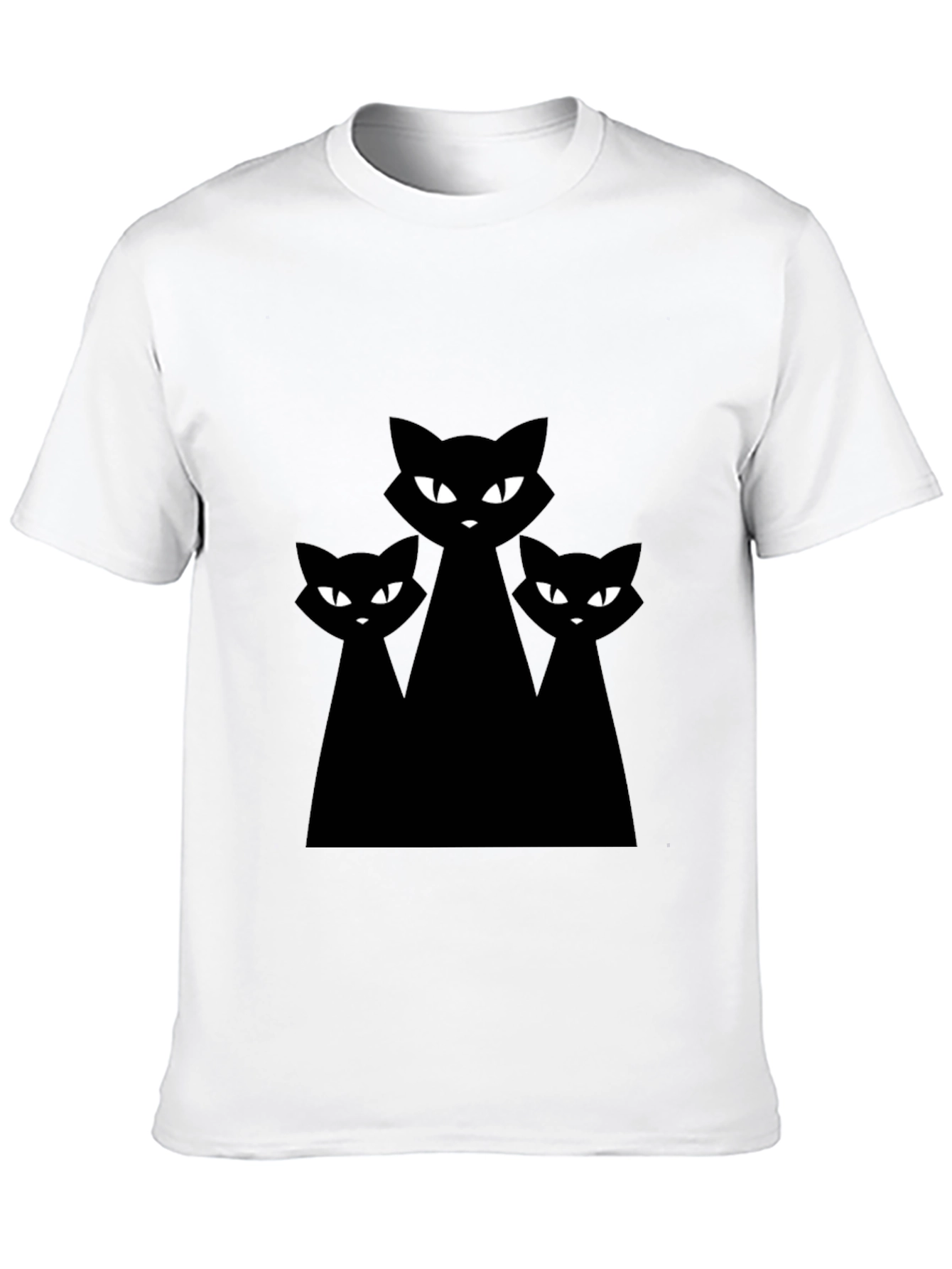 Black Cat Graphic Tee - Unisex Halloween Shirt