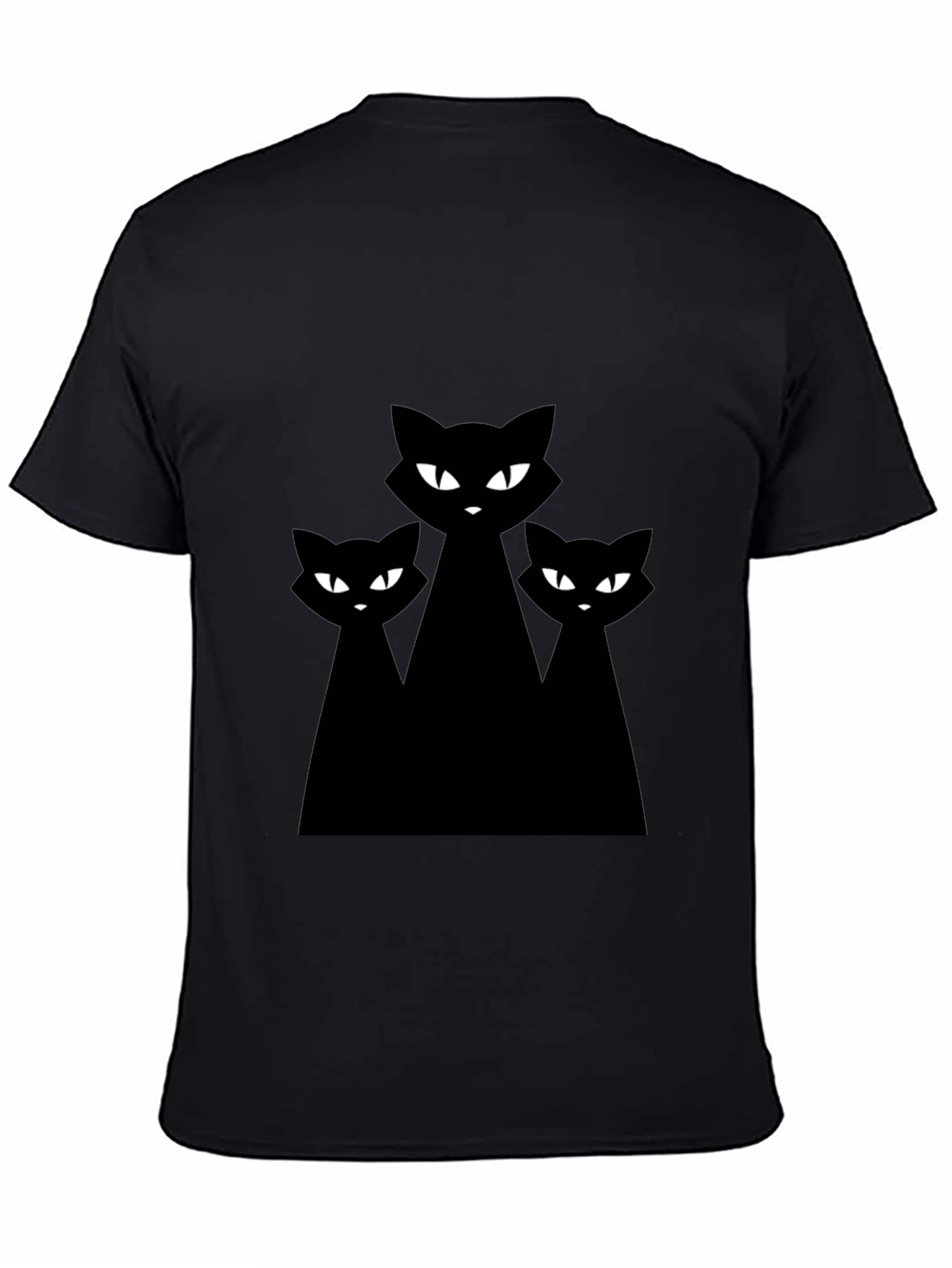 Black Cat Graphic Tee - Unisex Halloween Shirt