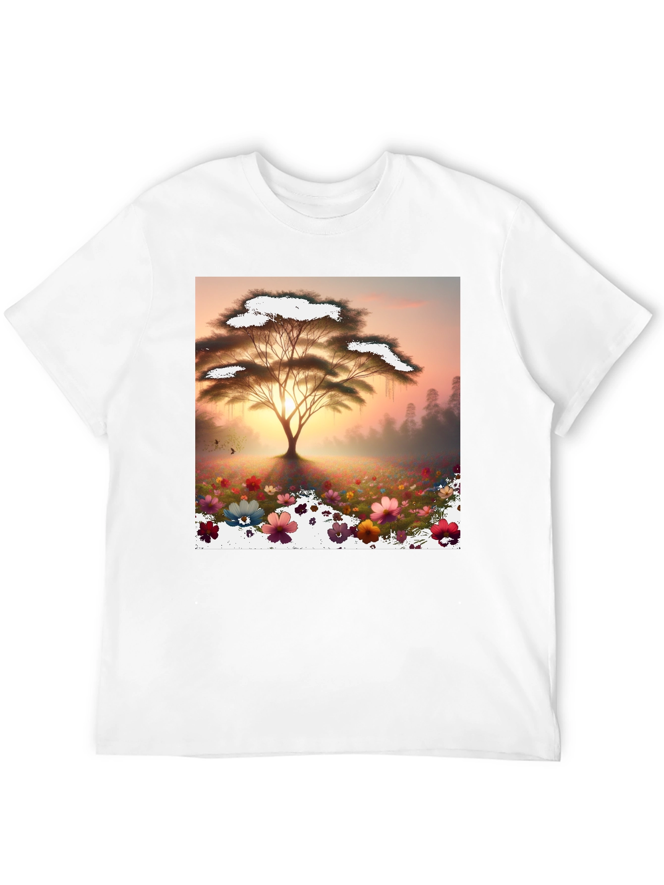 Sunset Bloom Tree Graphic Tee