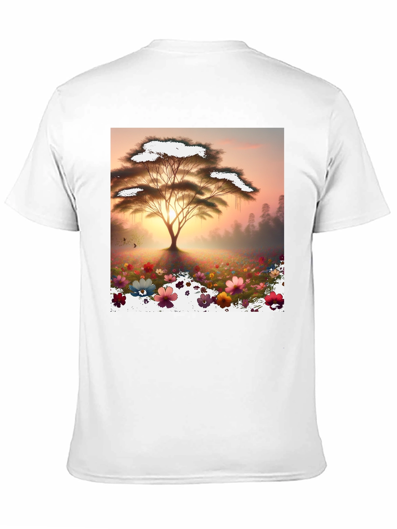 Sunset Bloom Tree Graphic Tee