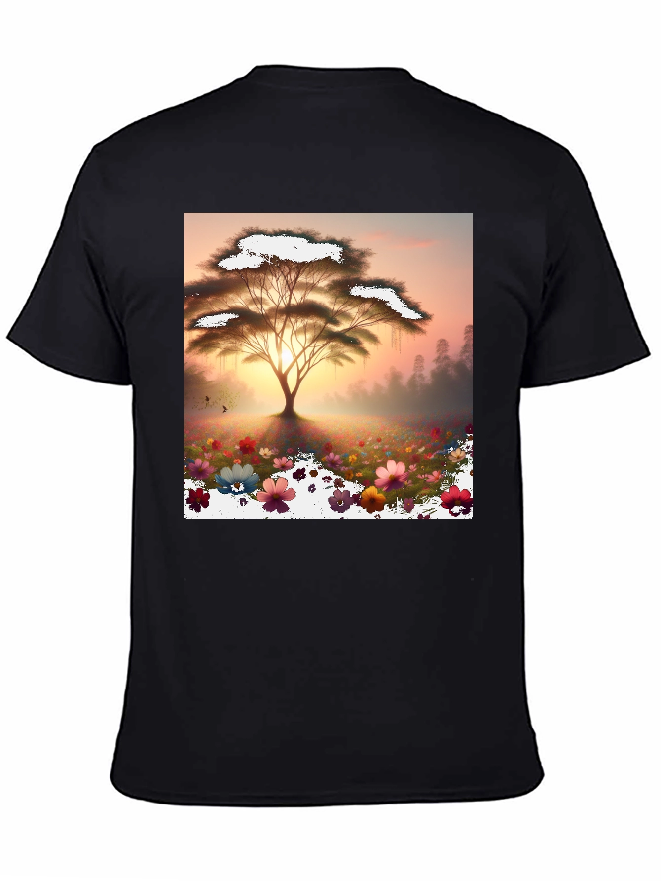 Sunset Bloom Tree Graphic Tee