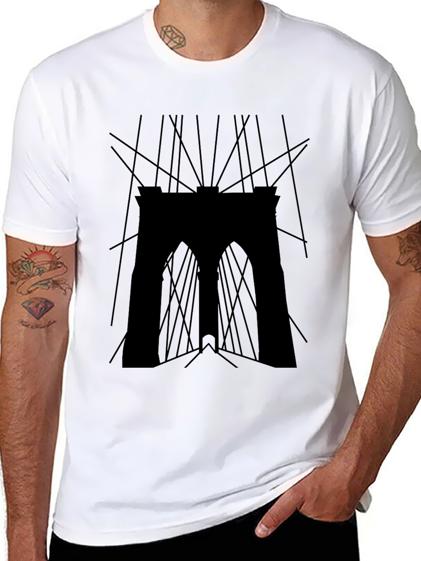 Brooklyn Bridge Silhouette Tee - Urban Style