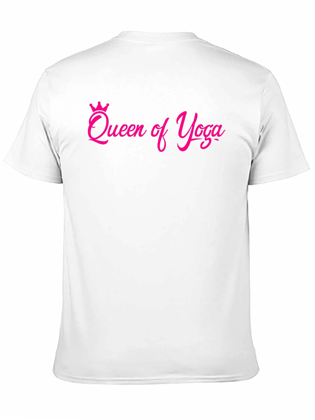 Queen of Yoga T-Shirt - Pink Design on Black