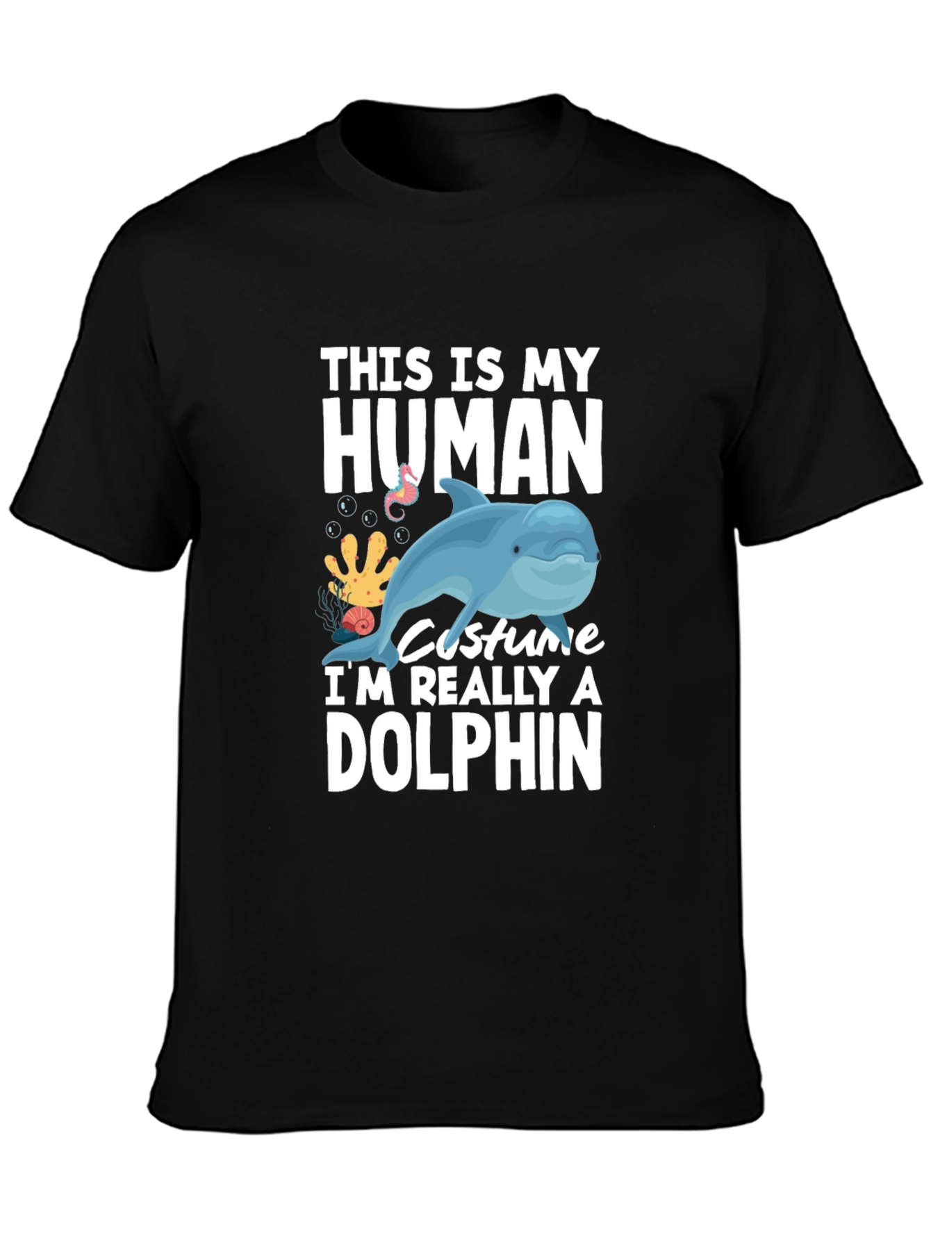 Human Costume Dolphin Graphic Tee