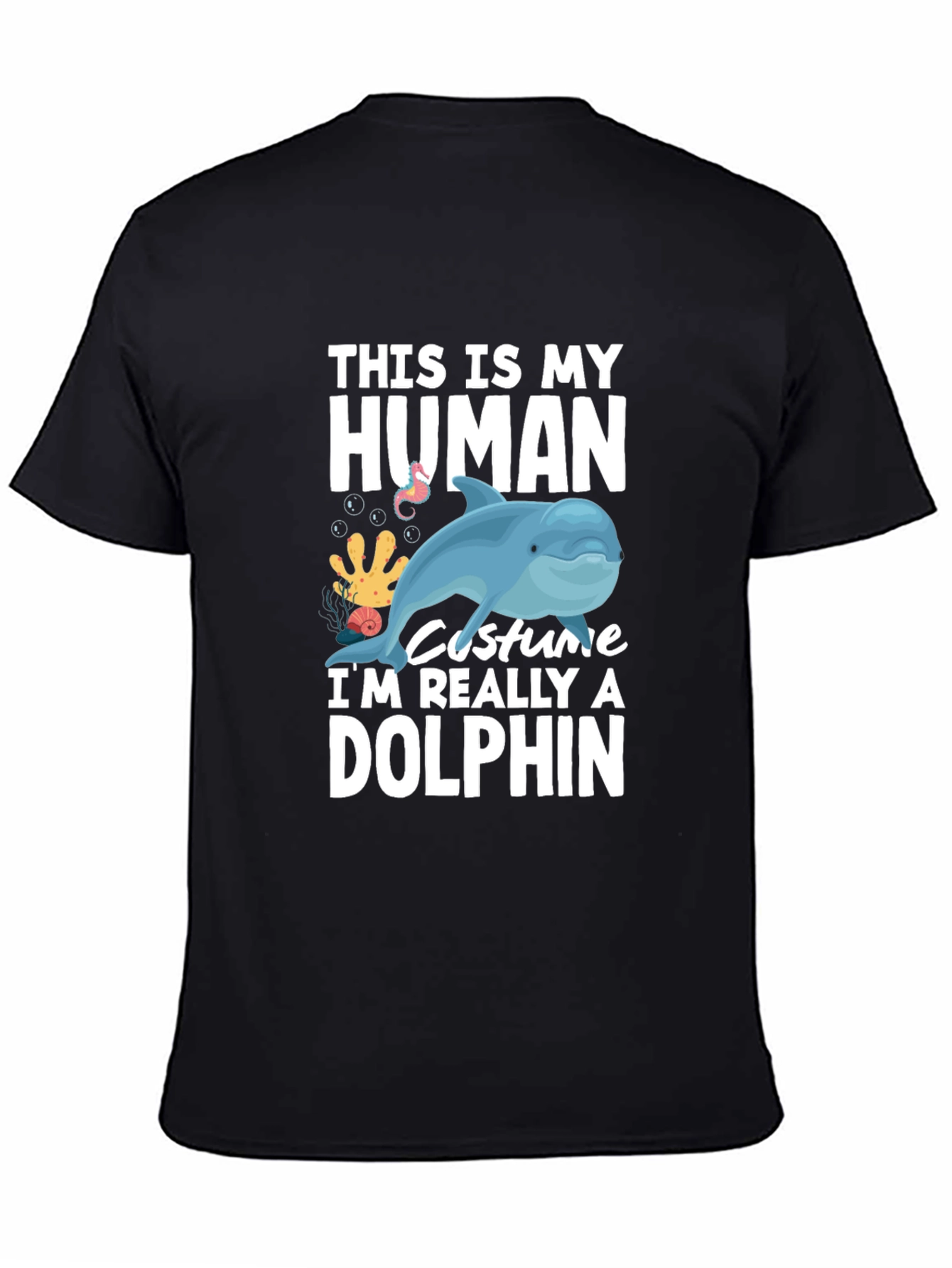 Human Costume Dolphin Graphic Tee