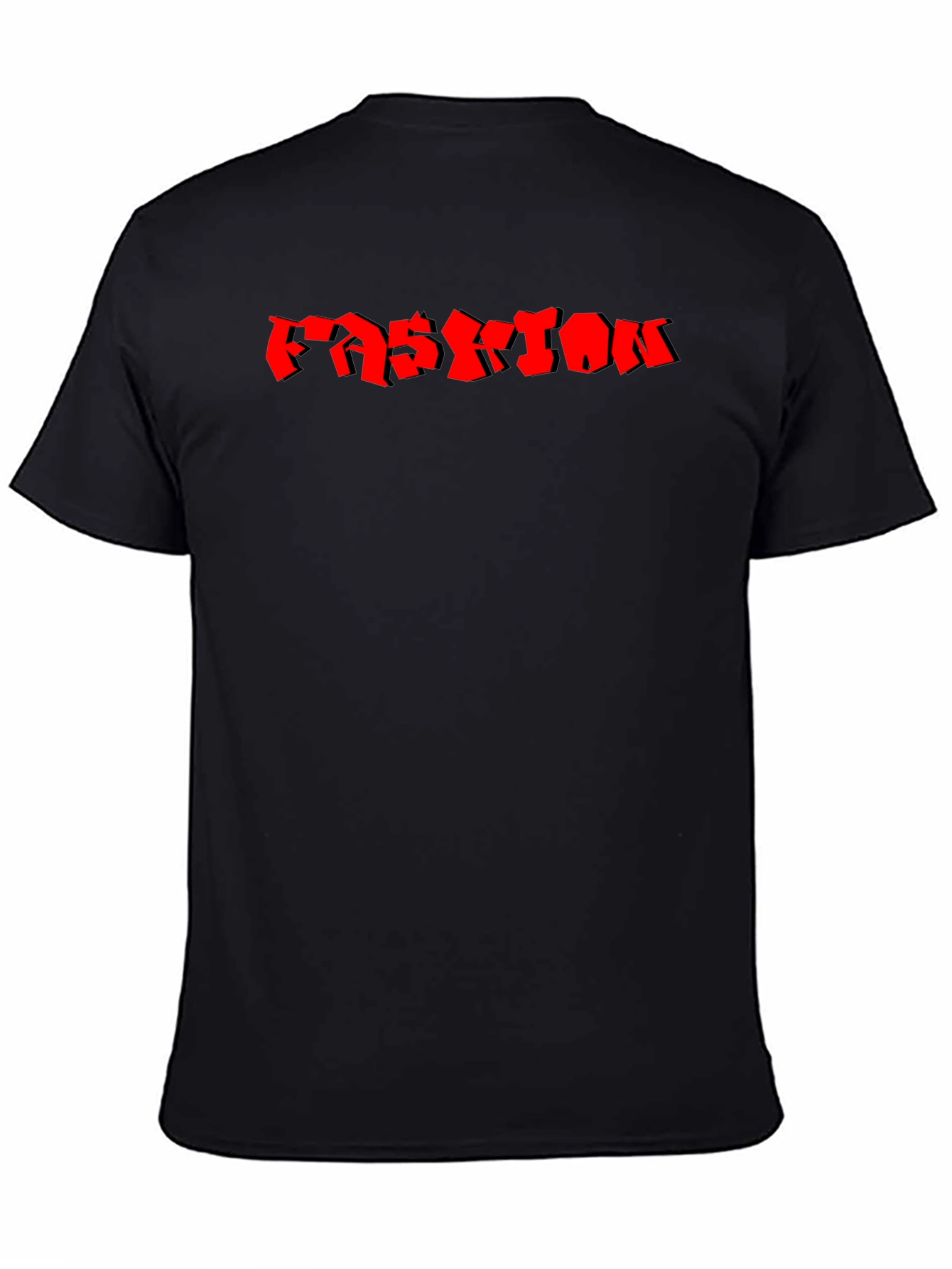 Mens Black Fashion Graphic T-Shirt