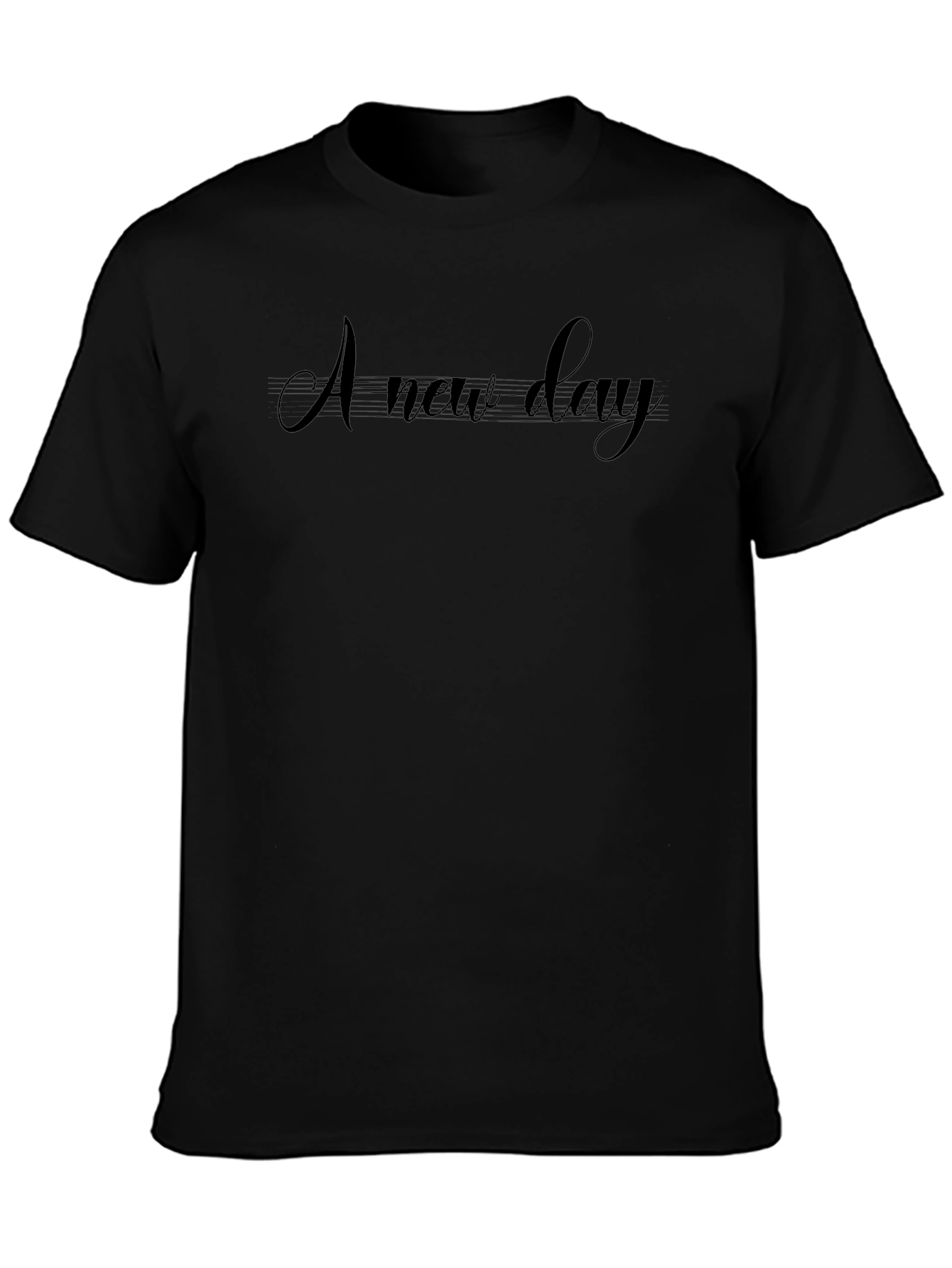 A New Day Black Graphic Tee
