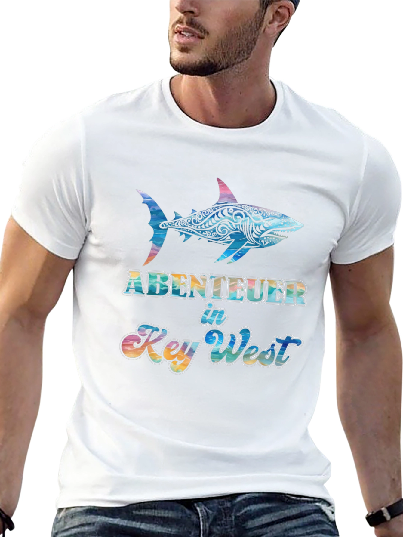 Abenteuer Key West Shark Graphic Tee - Black