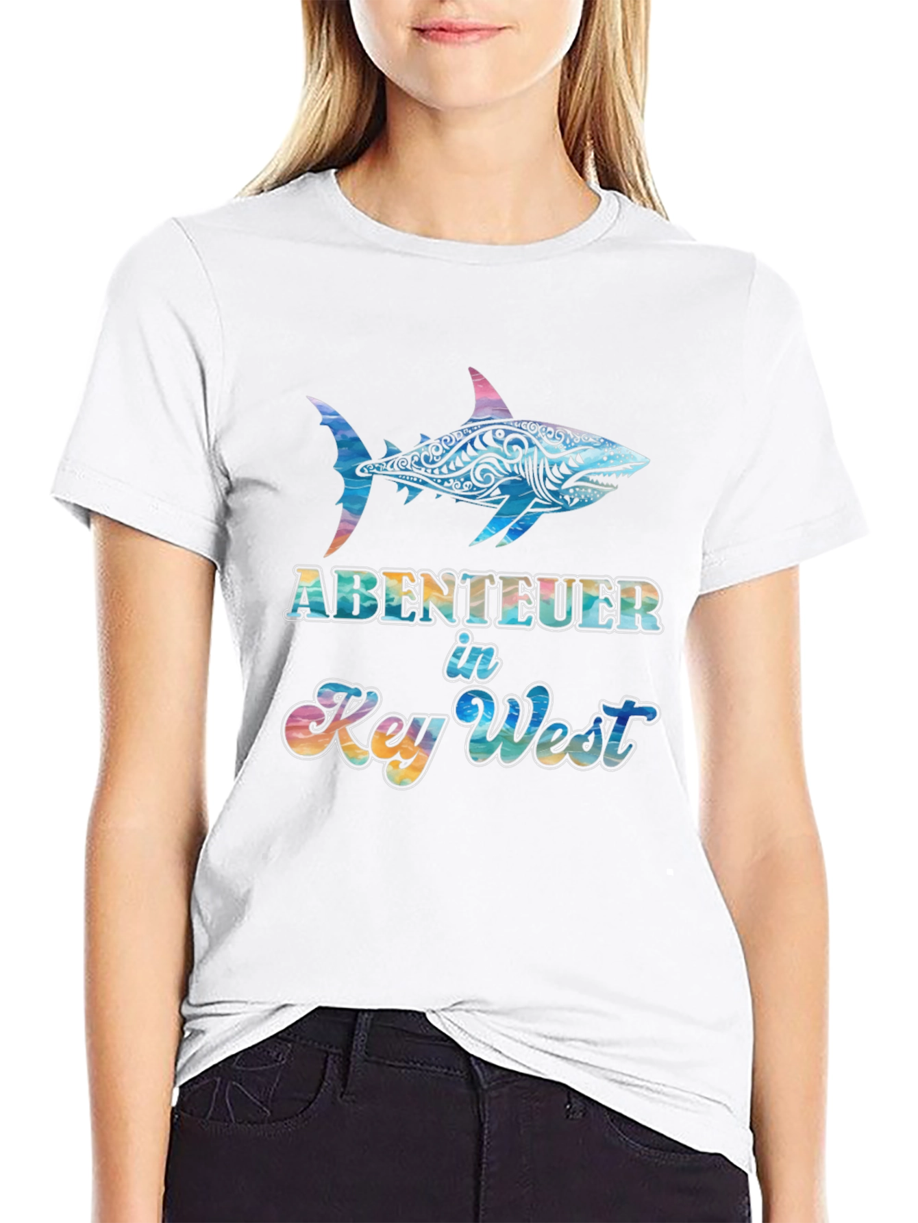 Abenteuer Key West Shark Graphic Tee - Black