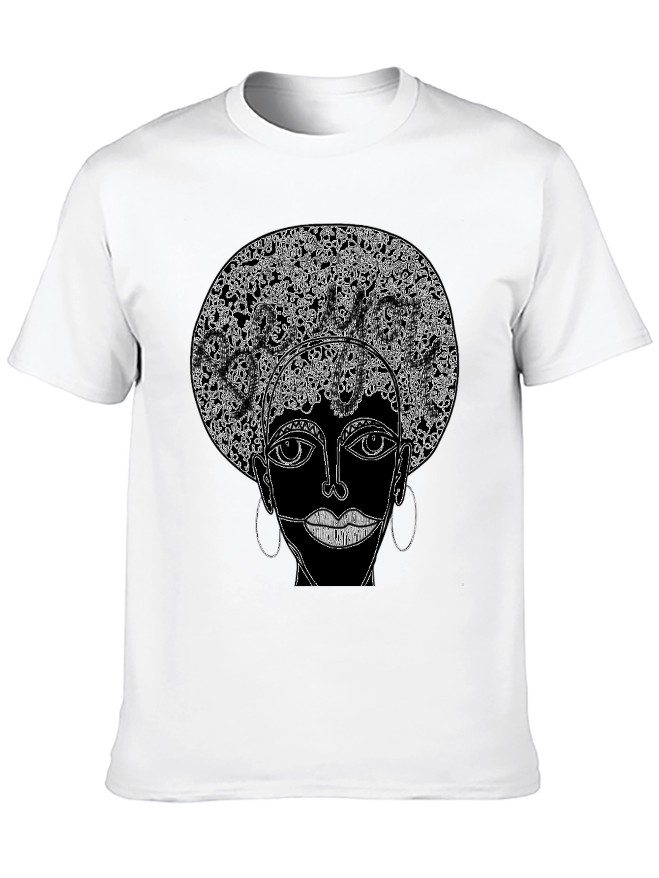 Afro Art Graphic Tee - Stylish Black T-Shirt