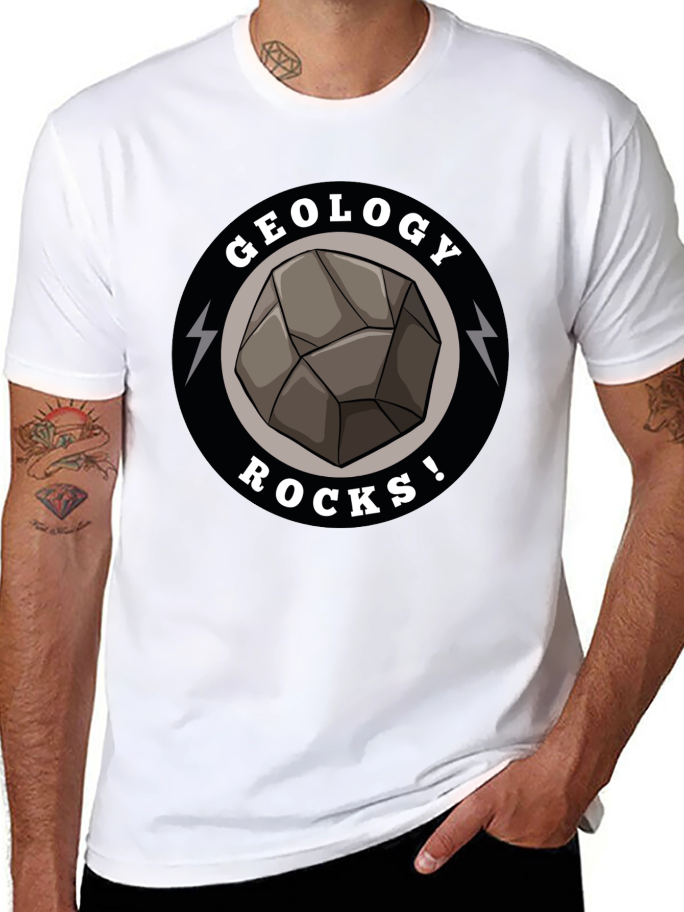 Geology Rocks Graphic T-Shirt - Black