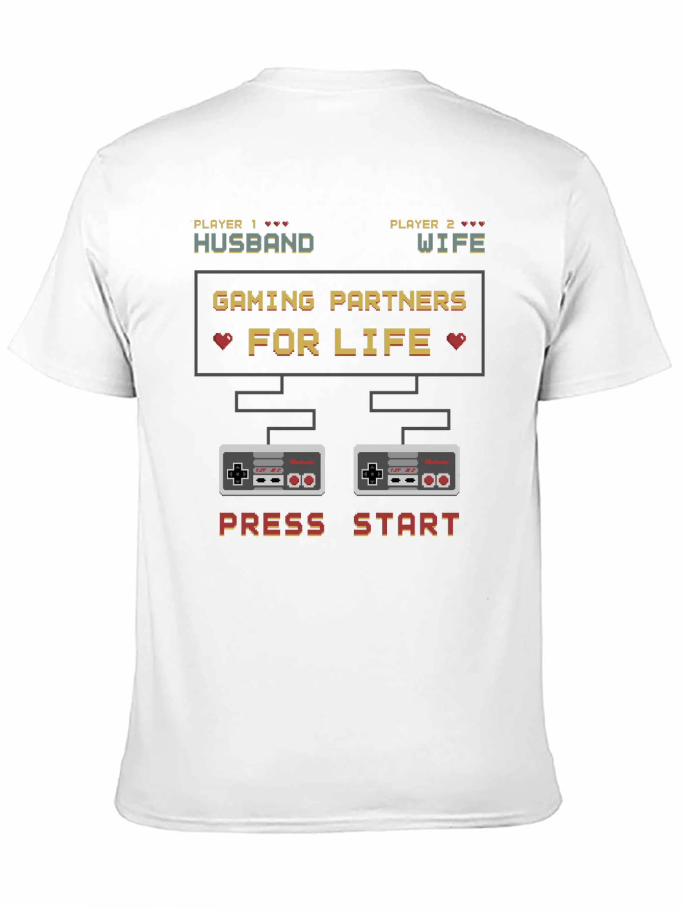 Gaming Partners for Life Husband Wife Matching T-Shirt