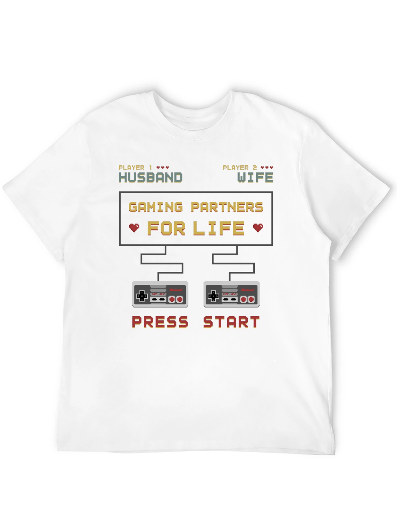 Gaming Partners for Life Husband Wife Matching T-Shirt