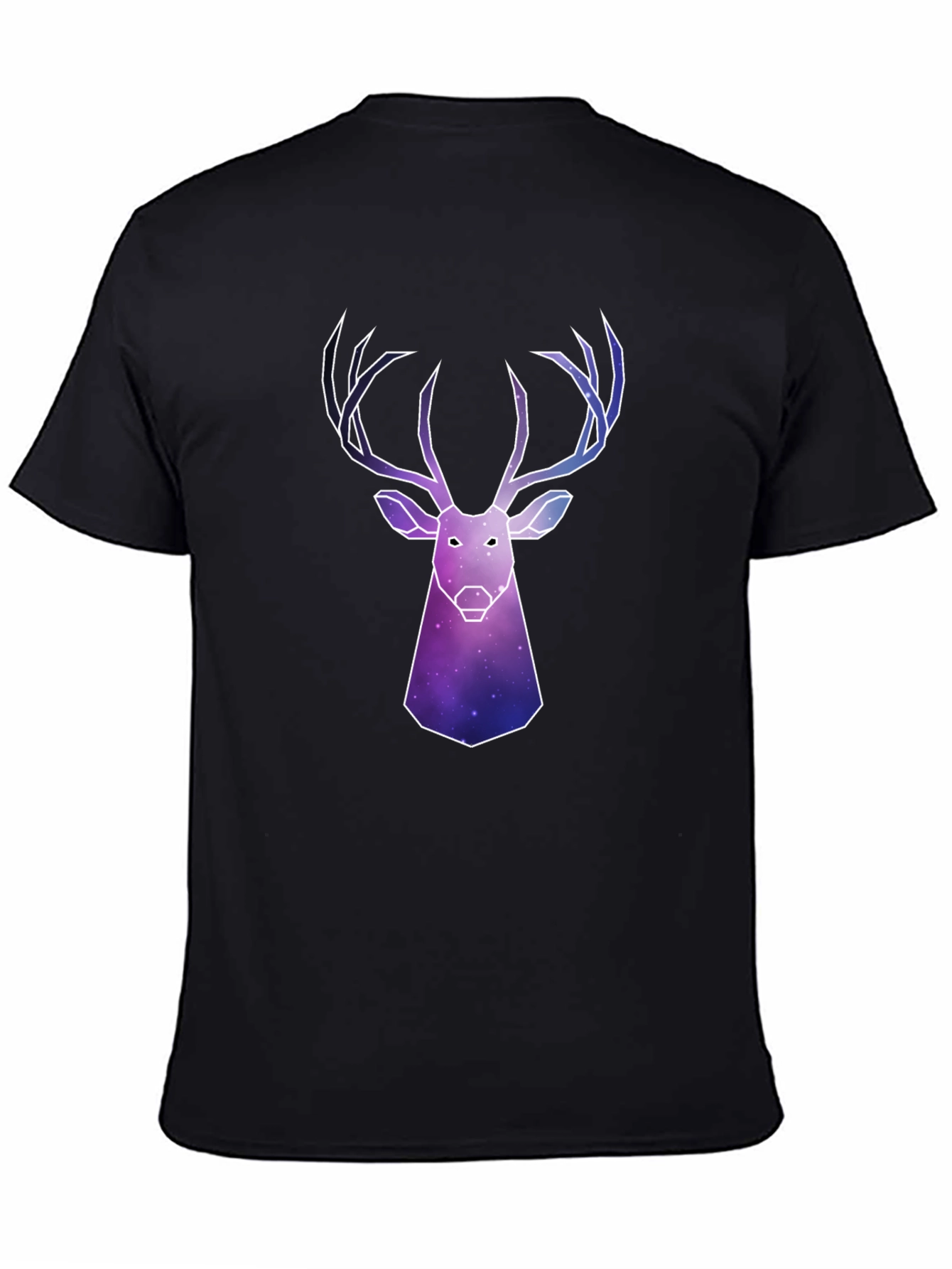 Galaxy Deer Graphic Tee - Mens Black T-Shirt