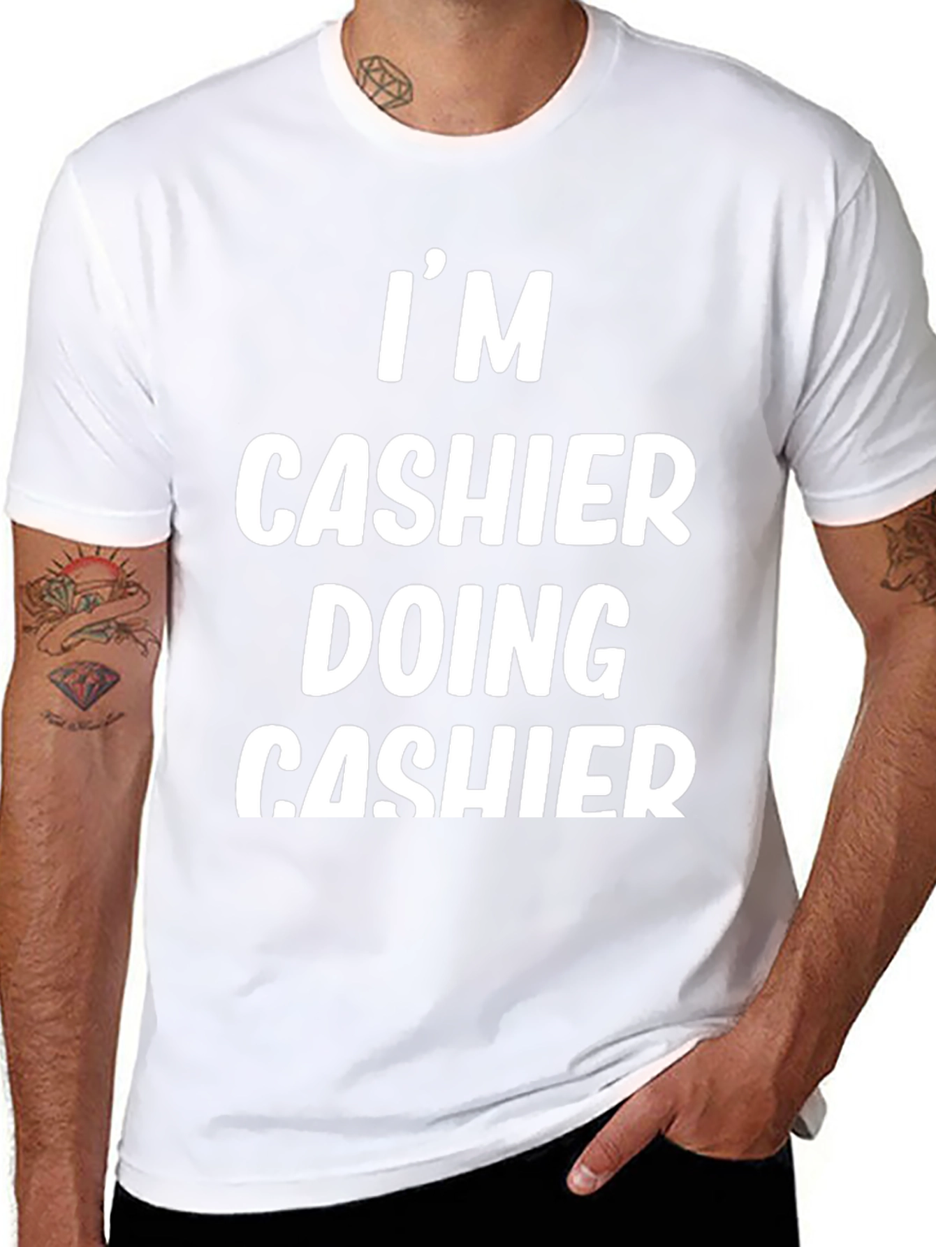 Funny Cashier Job T-Shirt - Im Cashier Doing Cashier