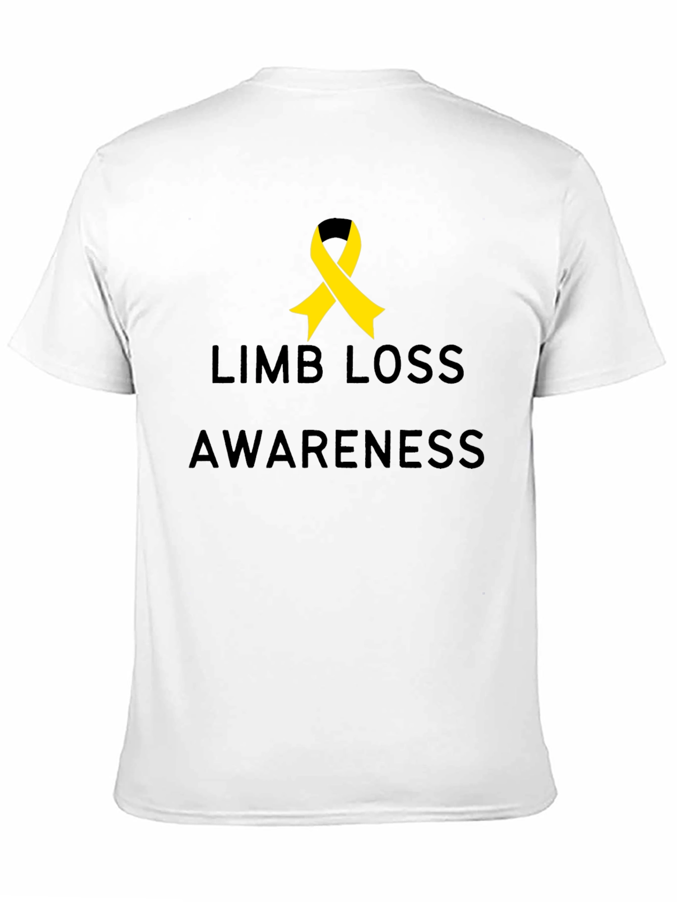Limb Loss Awareness Ribbon T-Shirt - Black