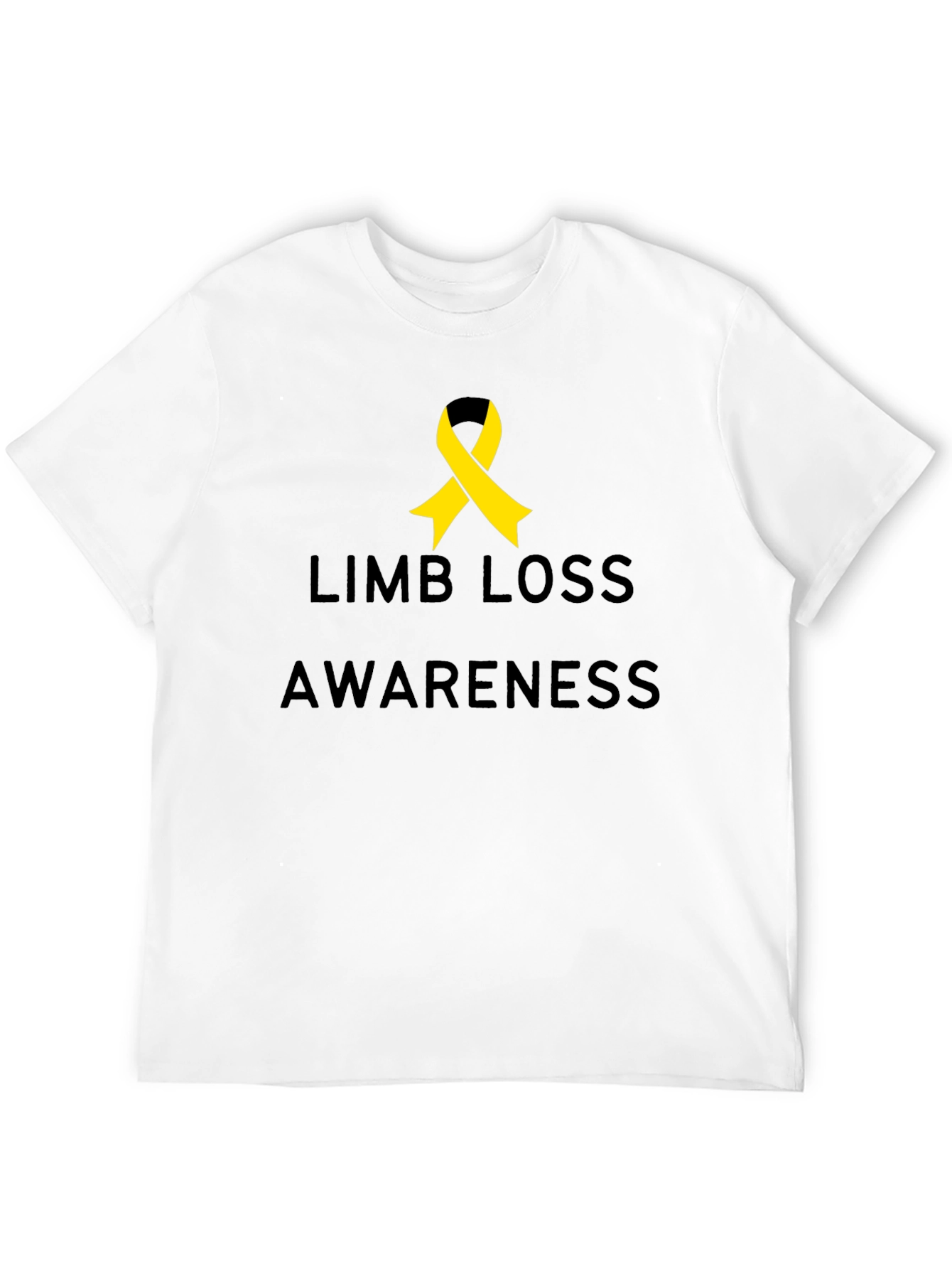 Limb Loss Awareness Ribbon T-Shirt - Black